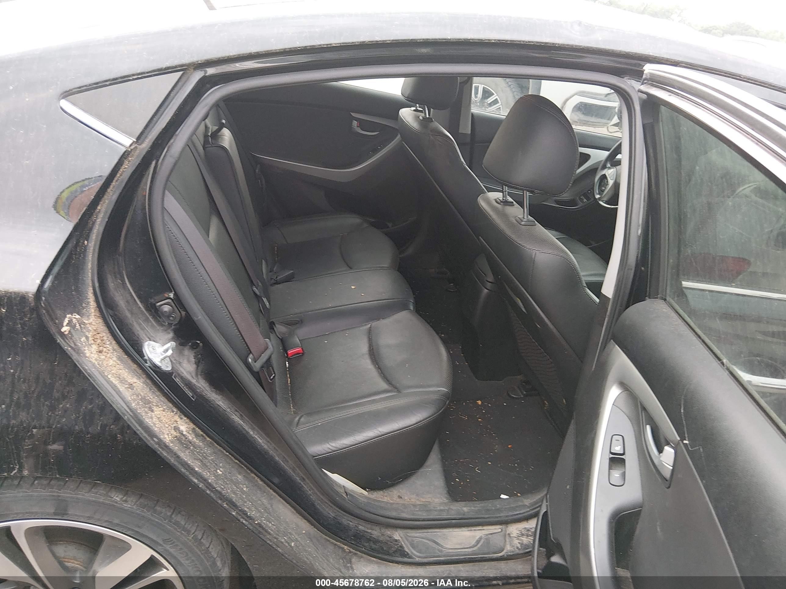 2014 Hyundai Elantra Limited Black vin: 5NPDH4AE7EH534165