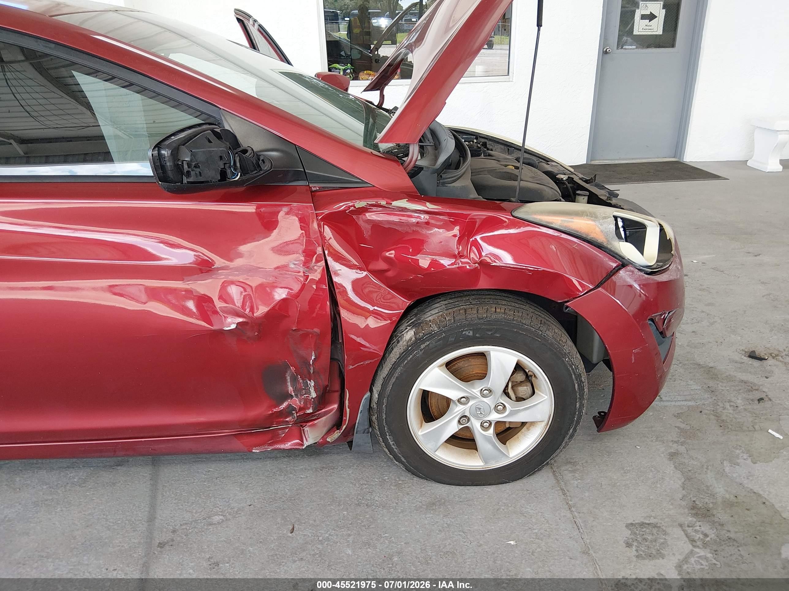 2014 Hyundai Elantra Se Red vin: 5NPDH4AE7EH534585