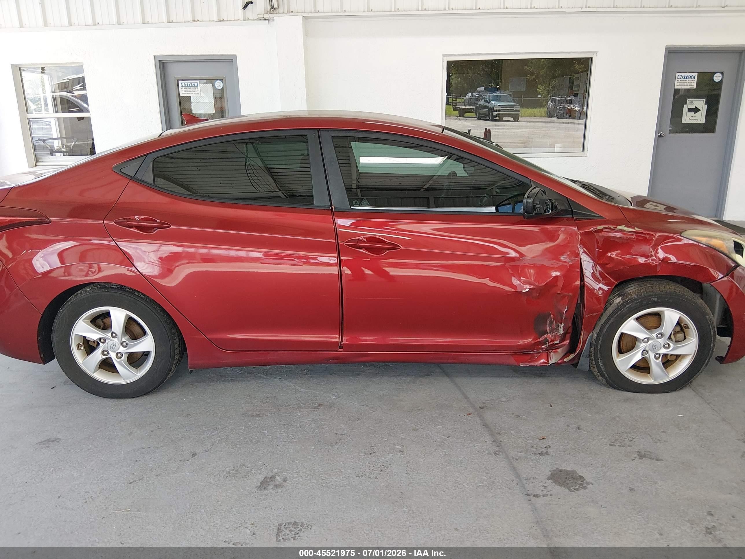2014 Hyundai Elantra Se Red vin: 5NPDH4AE7EH534585