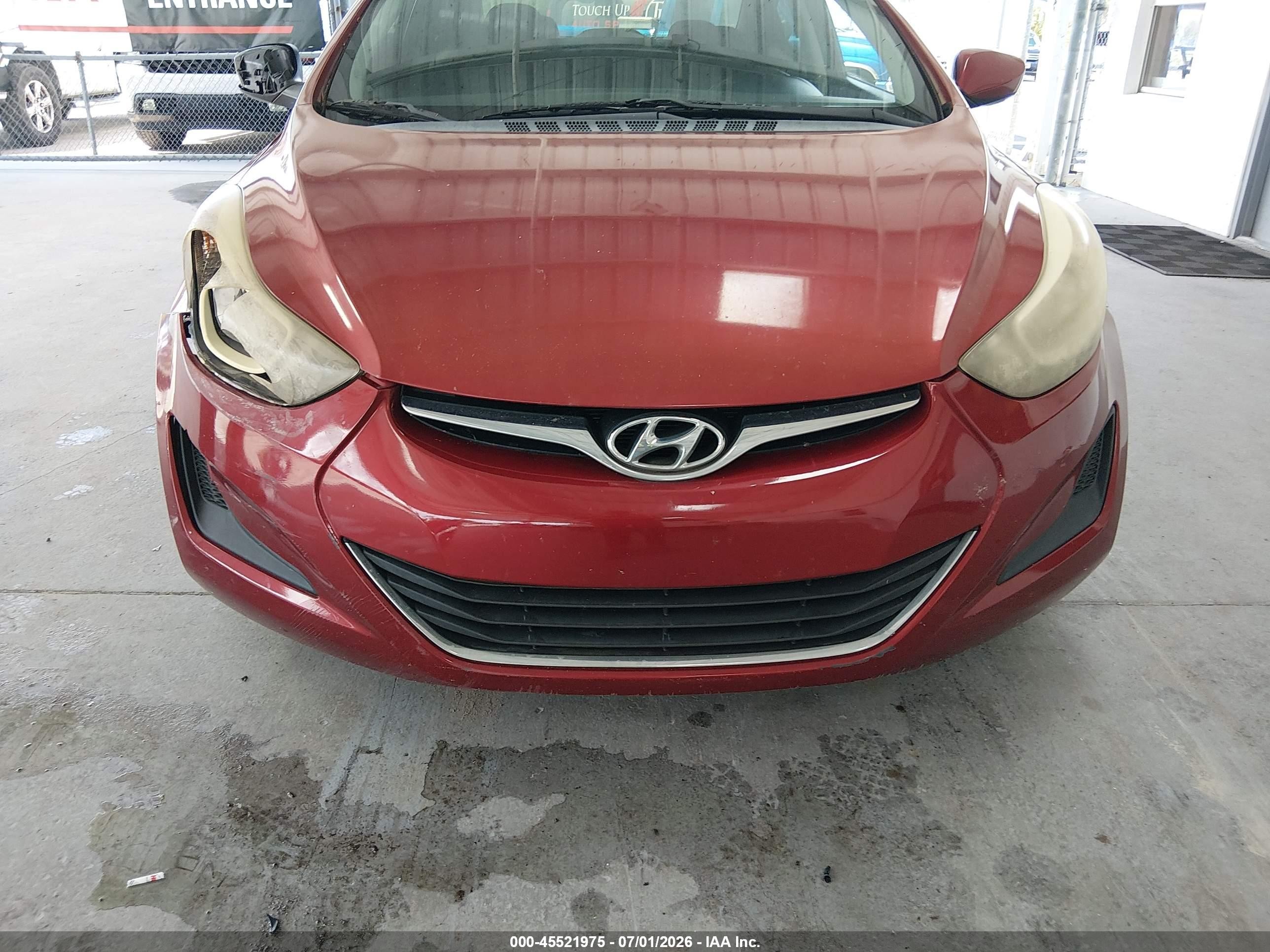 2014 Hyundai Elantra Se Red vin: 5NPDH4AE7EH534585