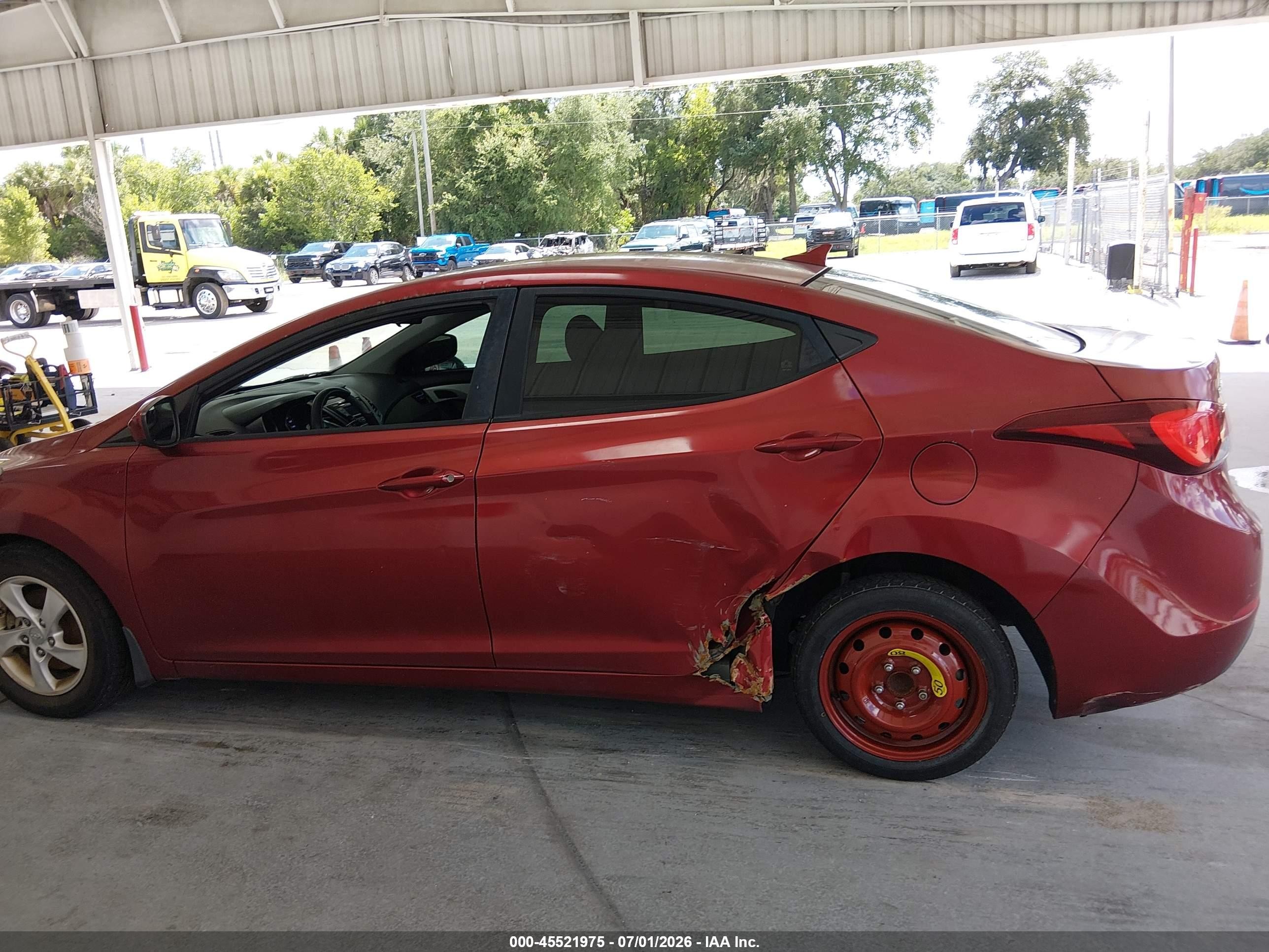 2014 Hyundai Elantra Se Red vin: 5NPDH4AE7EH534585
