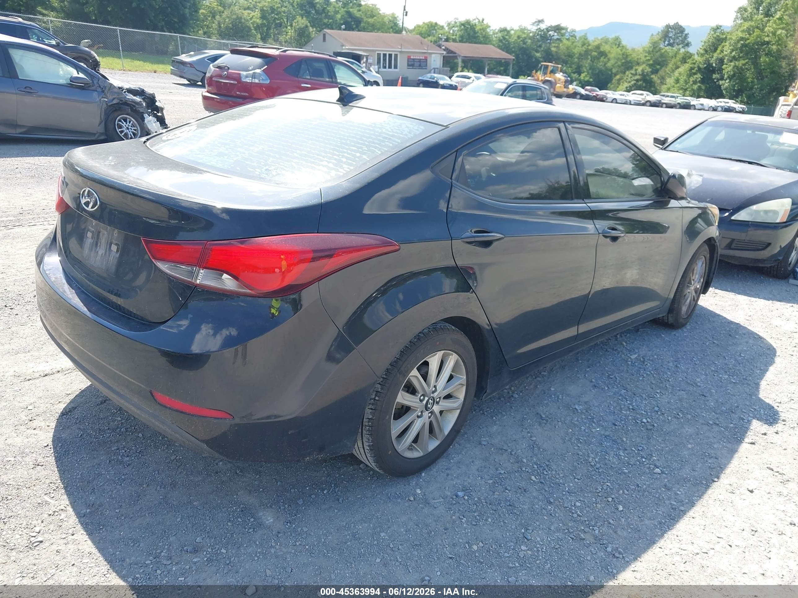 2014 Hyundai Elantra Se Черный vin: 5NPDH4AE7EH541469