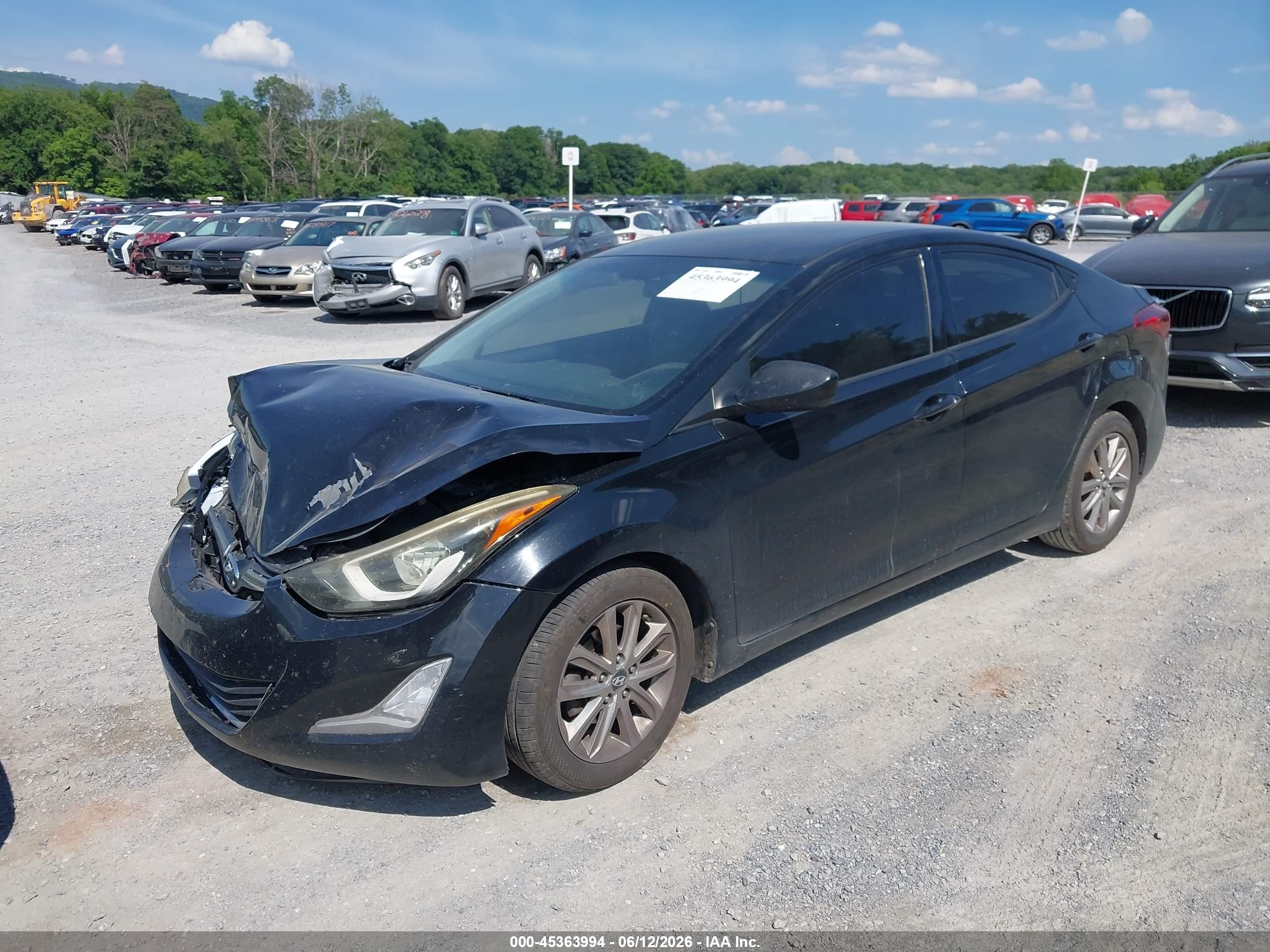 2014 Hyundai Elantra Se Черный vin: 5NPDH4AE7EH541469