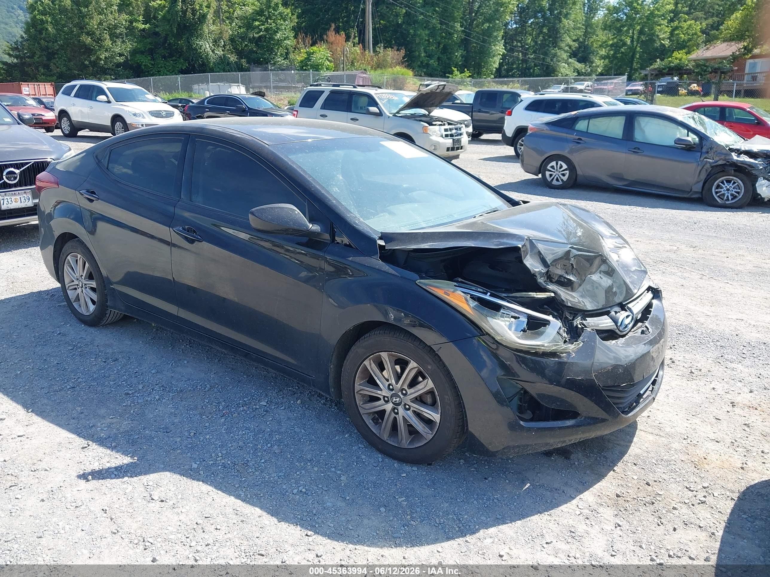 2014 Hyundai Elantra Se Черный vin: 5NPDH4AE7EH541469