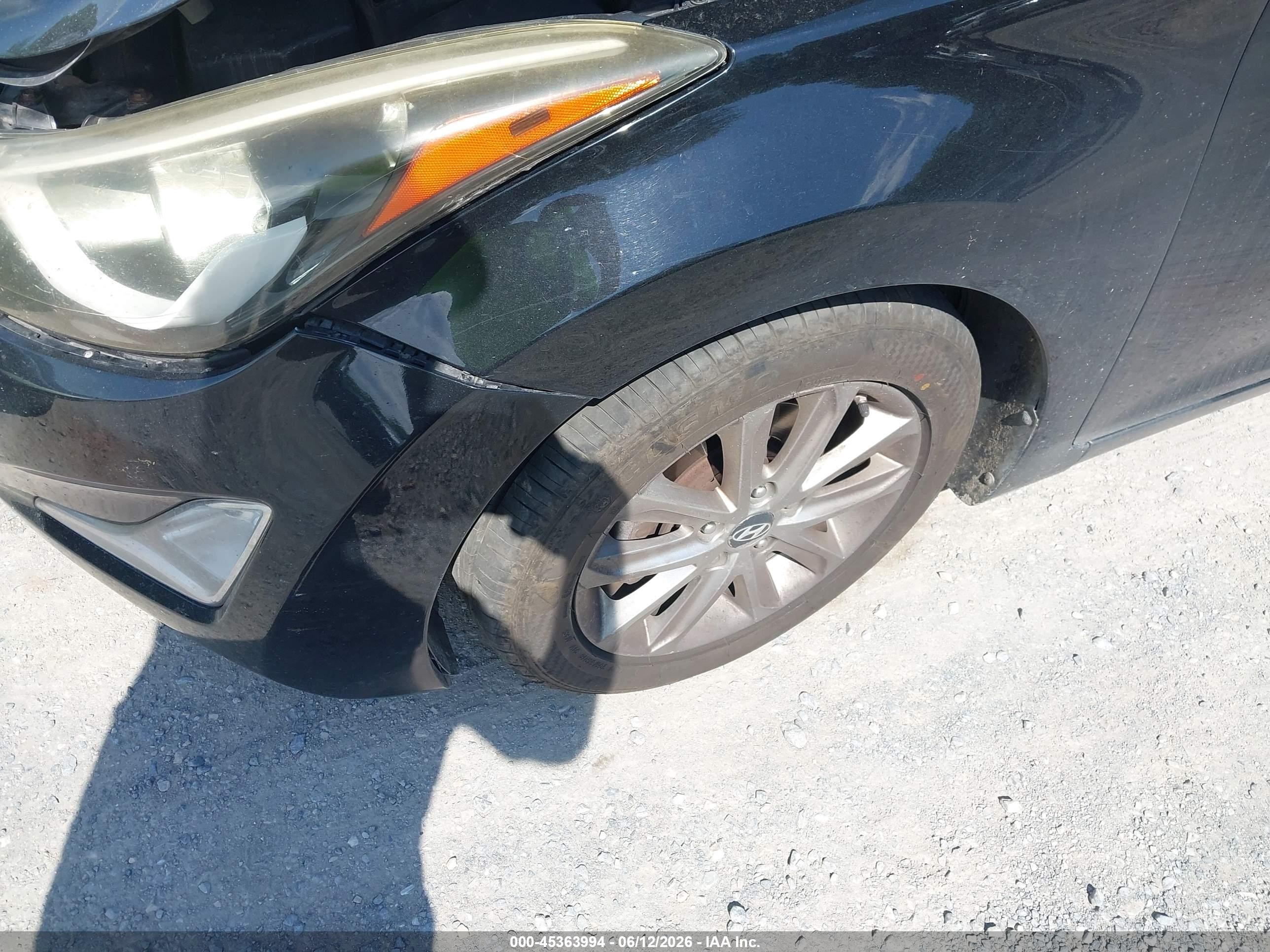 2014 Hyundai Elantra Se Черный vin: 5NPDH4AE7EH541469