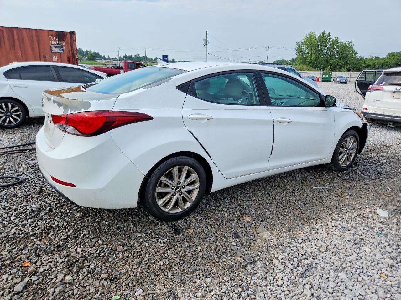 2015 Hyundai Elantra Se White vin: 5NPDH4AE7FH551646