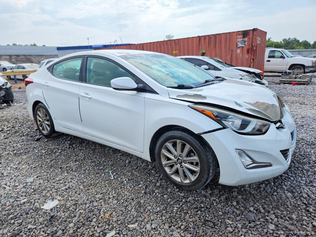 2015 Hyundai Elantra Se White vin: 5NPDH4AE7FH551646