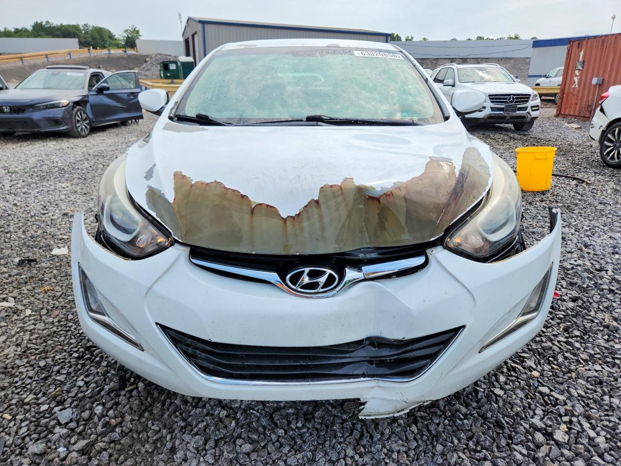 2015 Hyundai Elantra Se White vin: 5NPDH4AE7FH551646