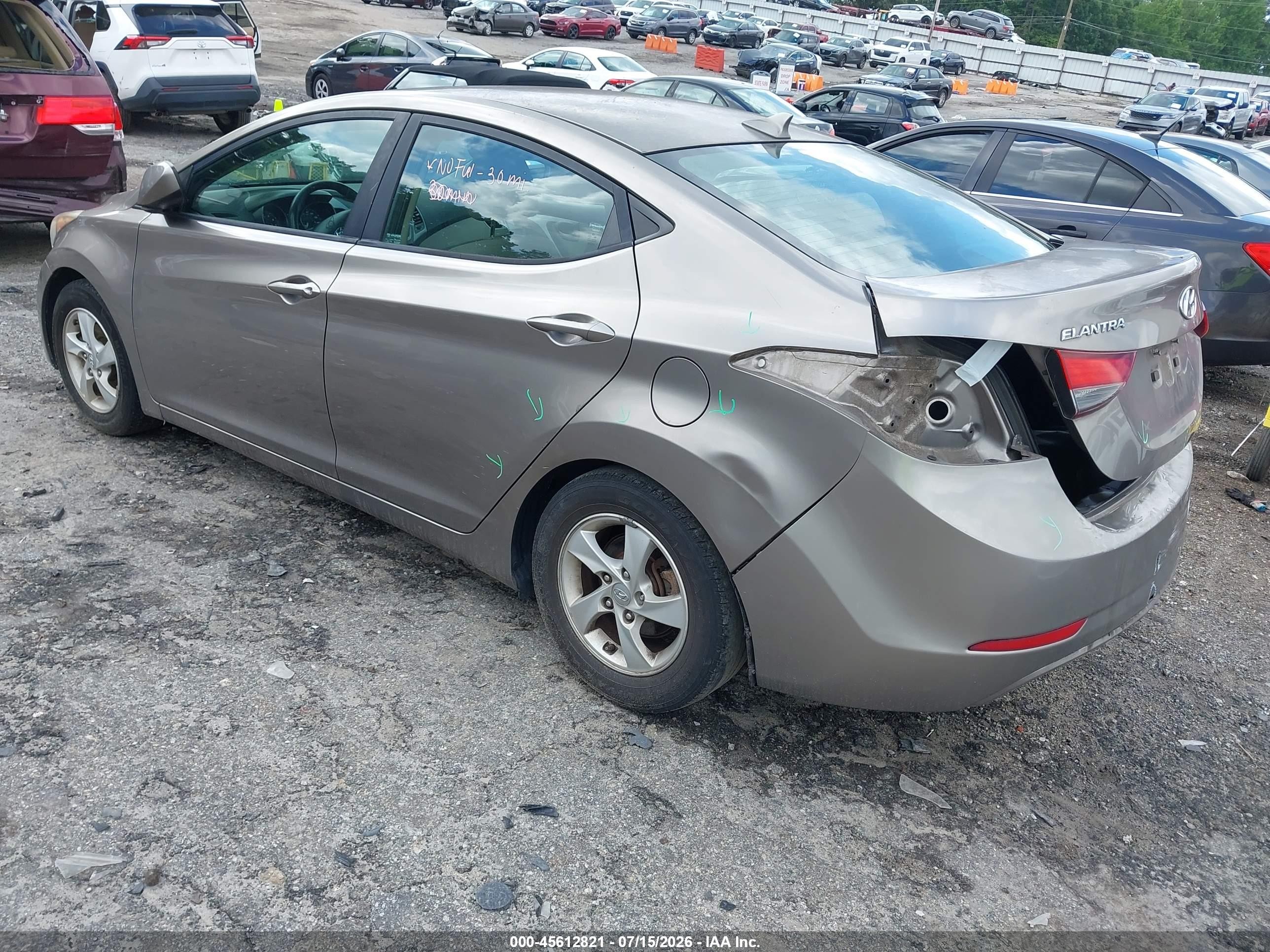 2015 Hyundai Elantra Se Tan vin: 5NPDH4AE7FH554790