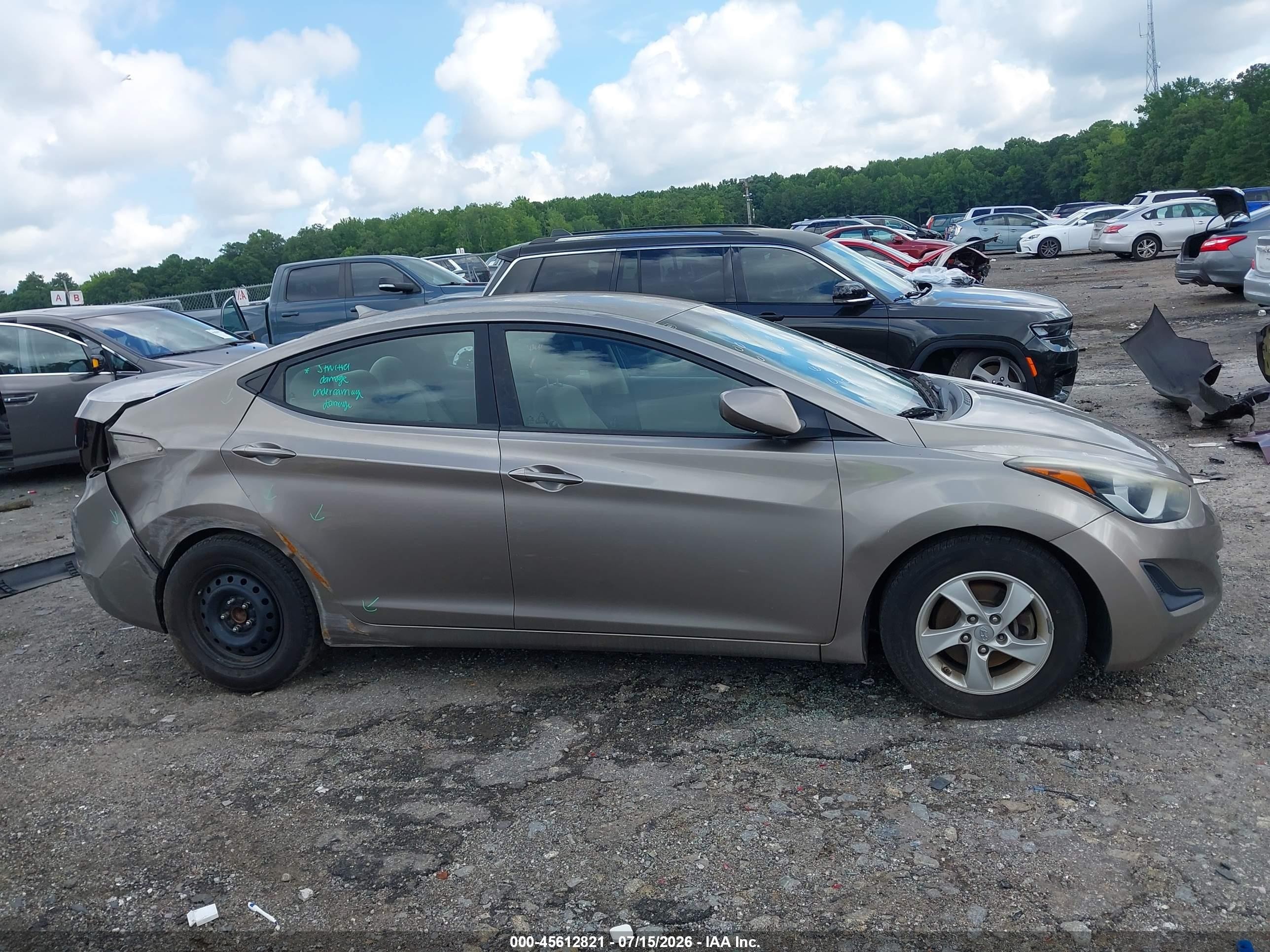 2015 Hyundai Elantra Se Tan vin: 5NPDH4AE7FH554790