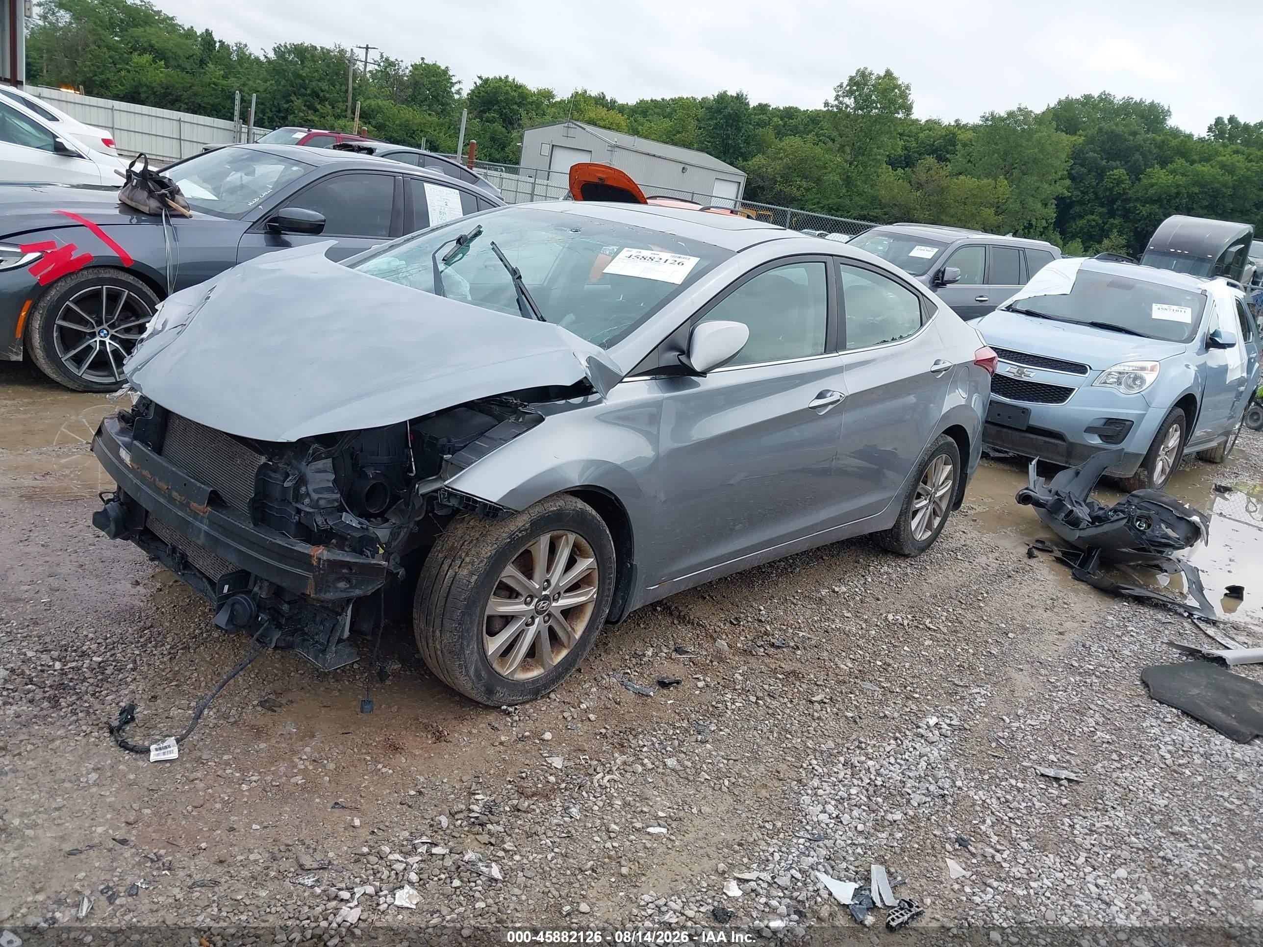 2015 Hyundai Elantra Se Silver vin: 5NPDH4AE7FH557592