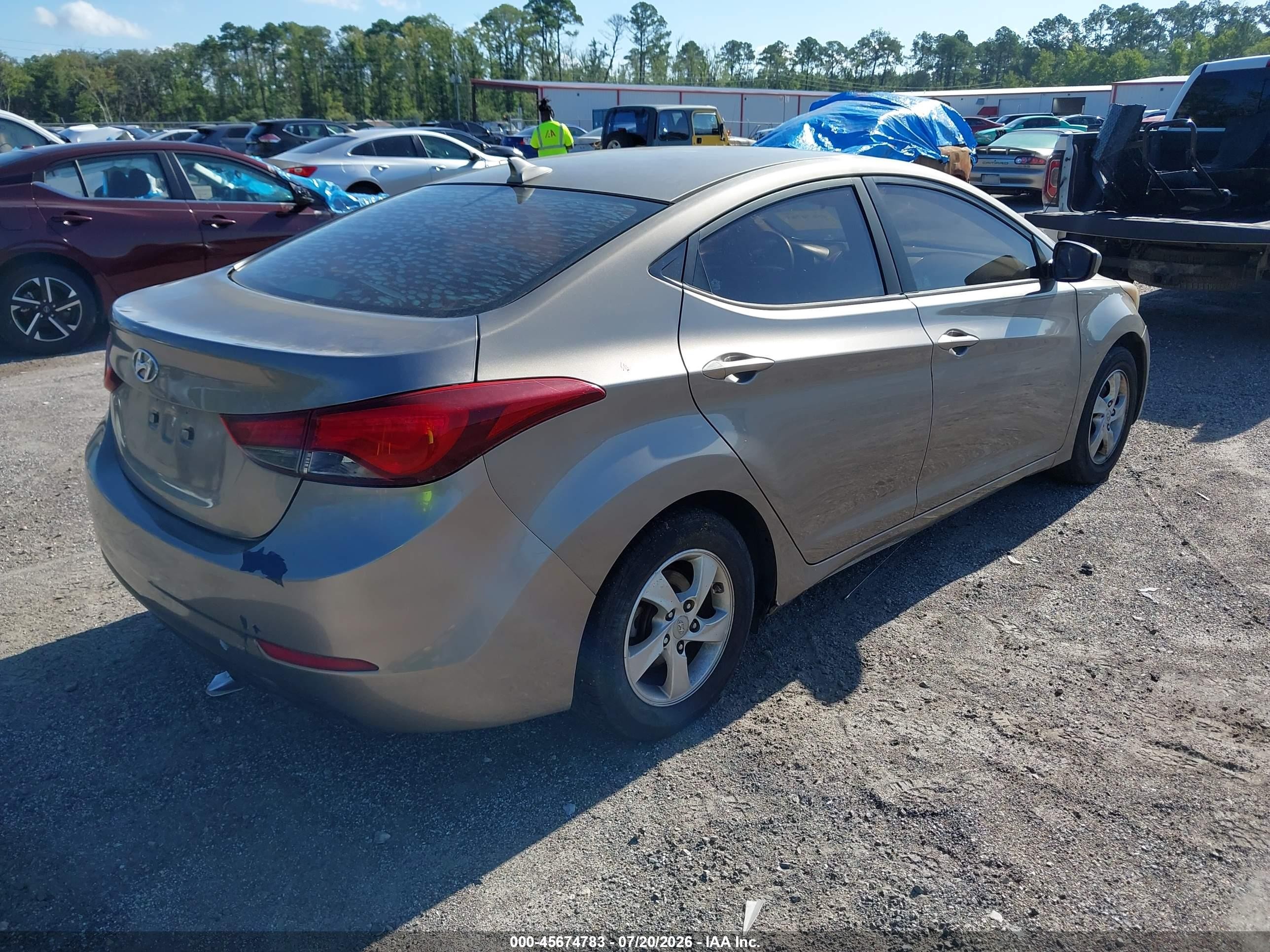 2015 Hyundai Elantra Se Brown vin: 5NPDH4AE7FH581987