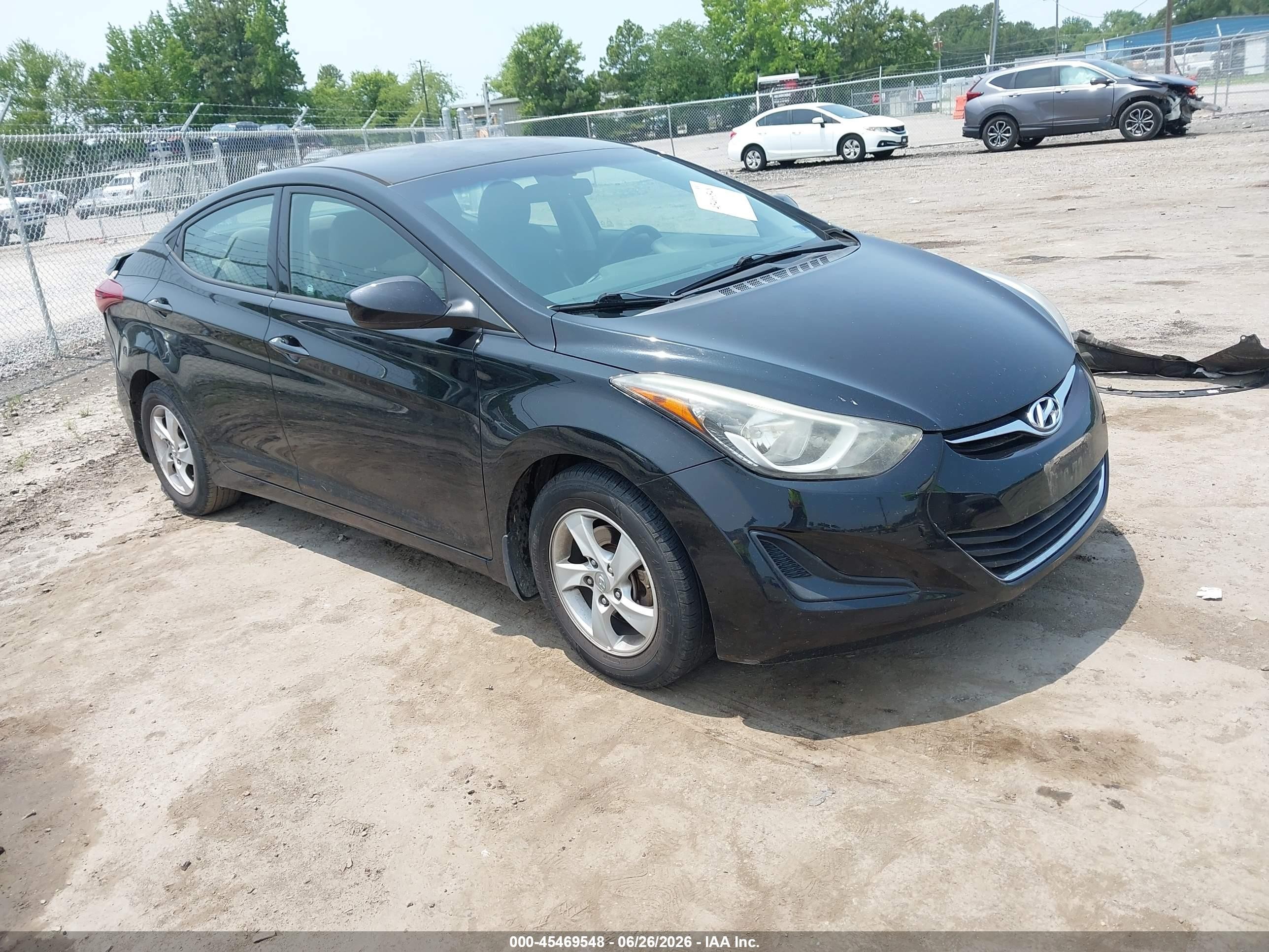 2015 Hyundai Elantra Se Black vin: 5NPDH4AE7FH582542