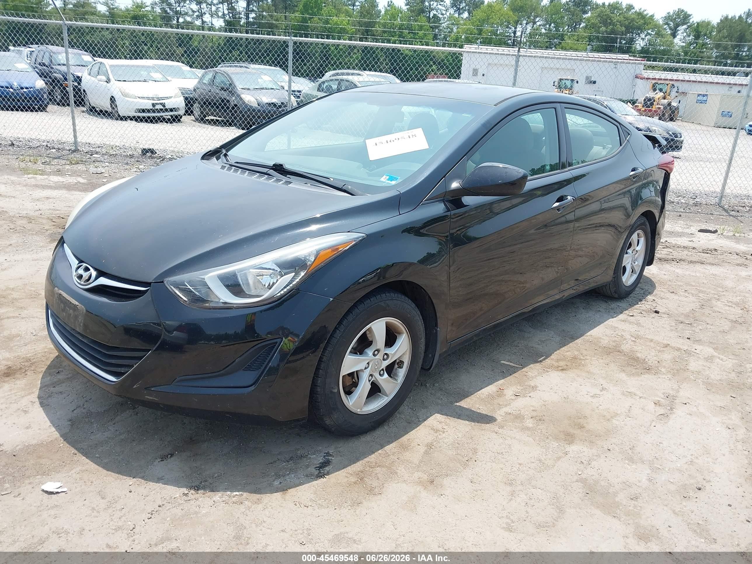 2015 Hyundai Elantra Se Black vin: 5NPDH4AE7FH582542