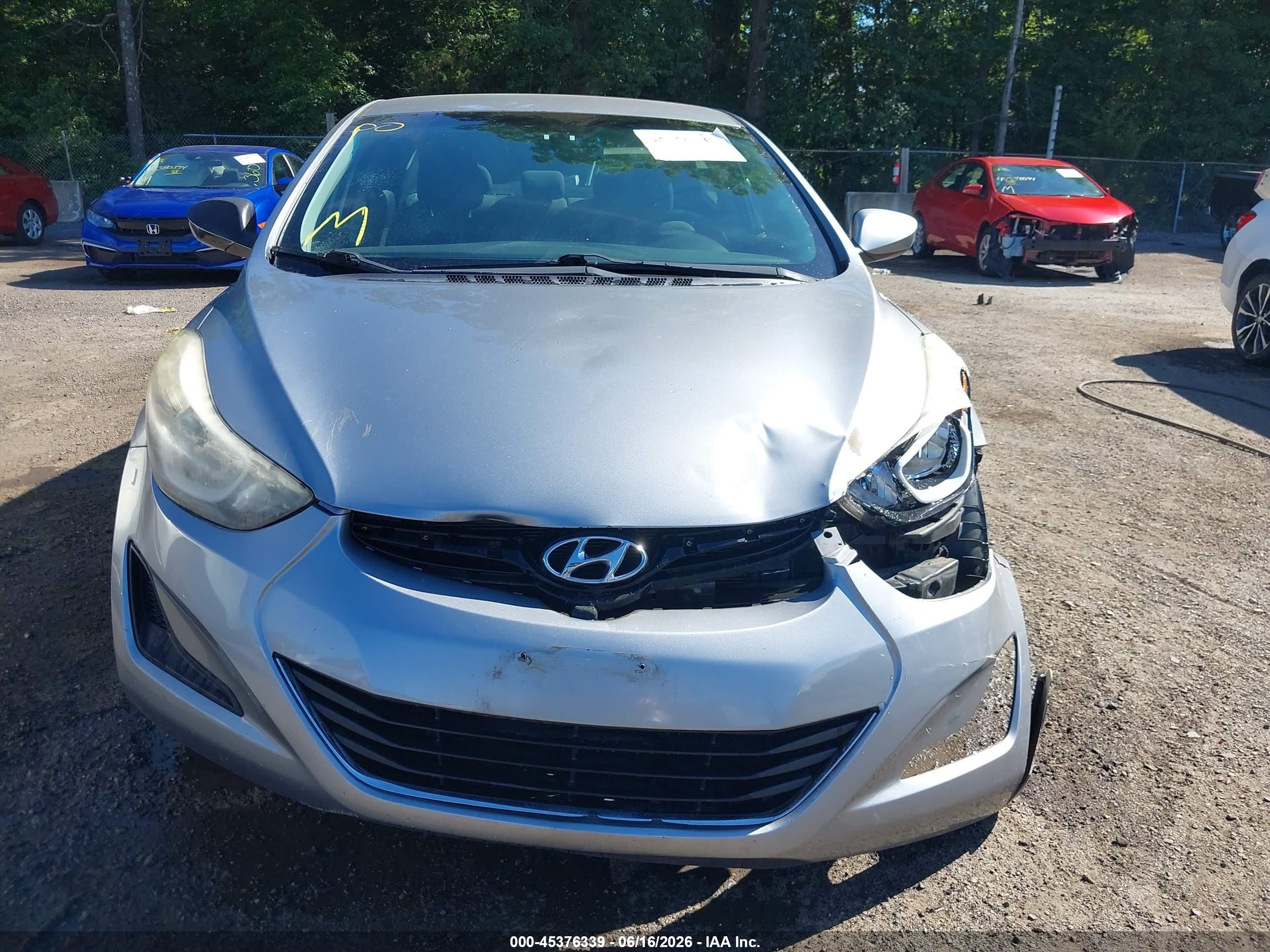 2015 Hyundai Elantra Se Gray vin: 5NPDH4AE7FH584758