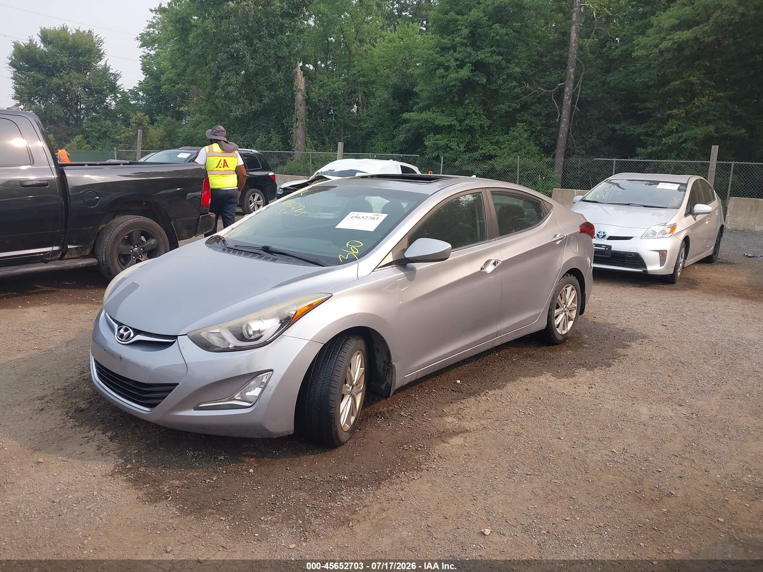 2015 Hyundai Elantra Se Silver vin: 5NPDH4AE7FH590401