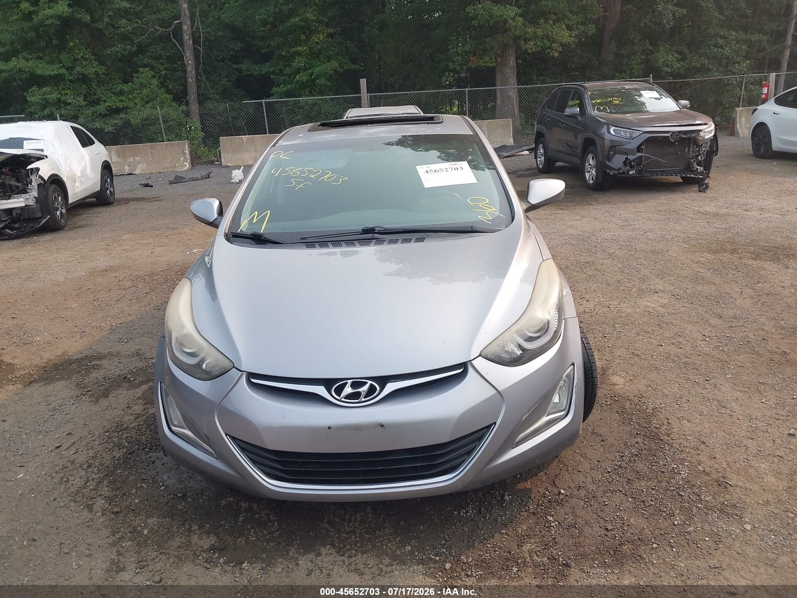 2015 Hyundai Elantra Se Silver vin: 5NPDH4AE7FH590401
