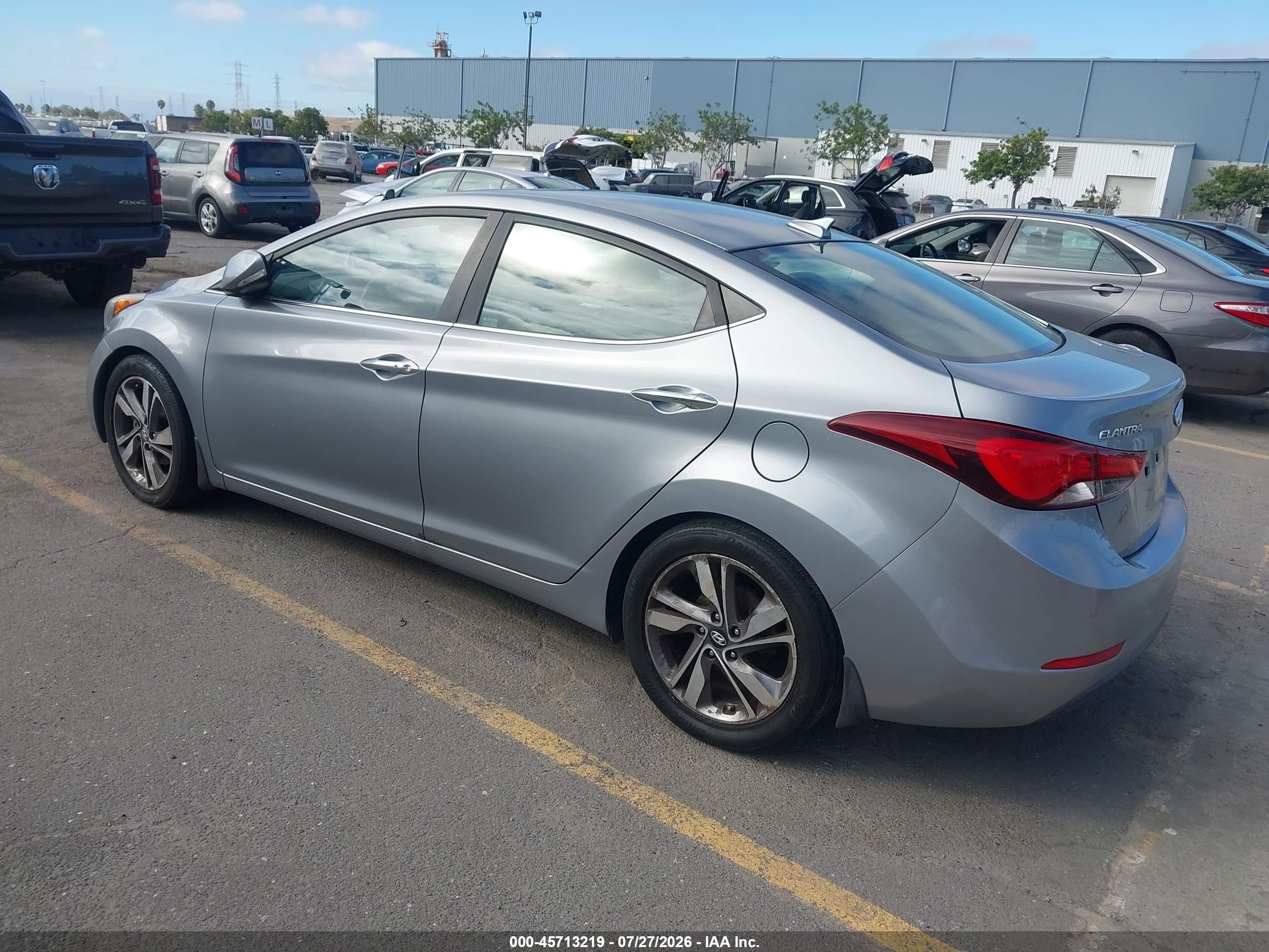 2015 Hyundai Elantra Limited Silver vin: 5NPDH4AE7FH599180