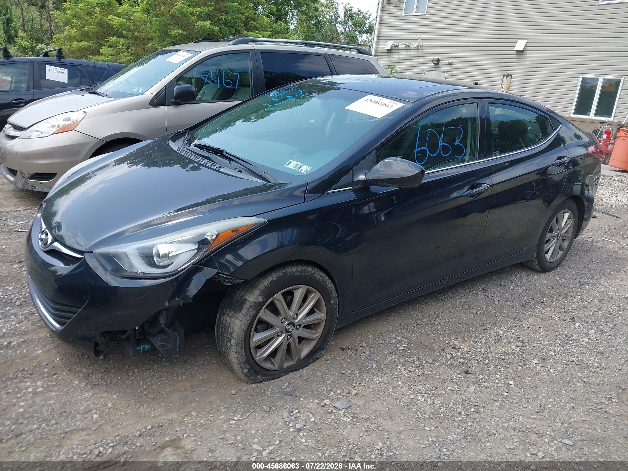 2015 Hyundai Elantra Se Black vin: 5NPDH4AE7FH605284