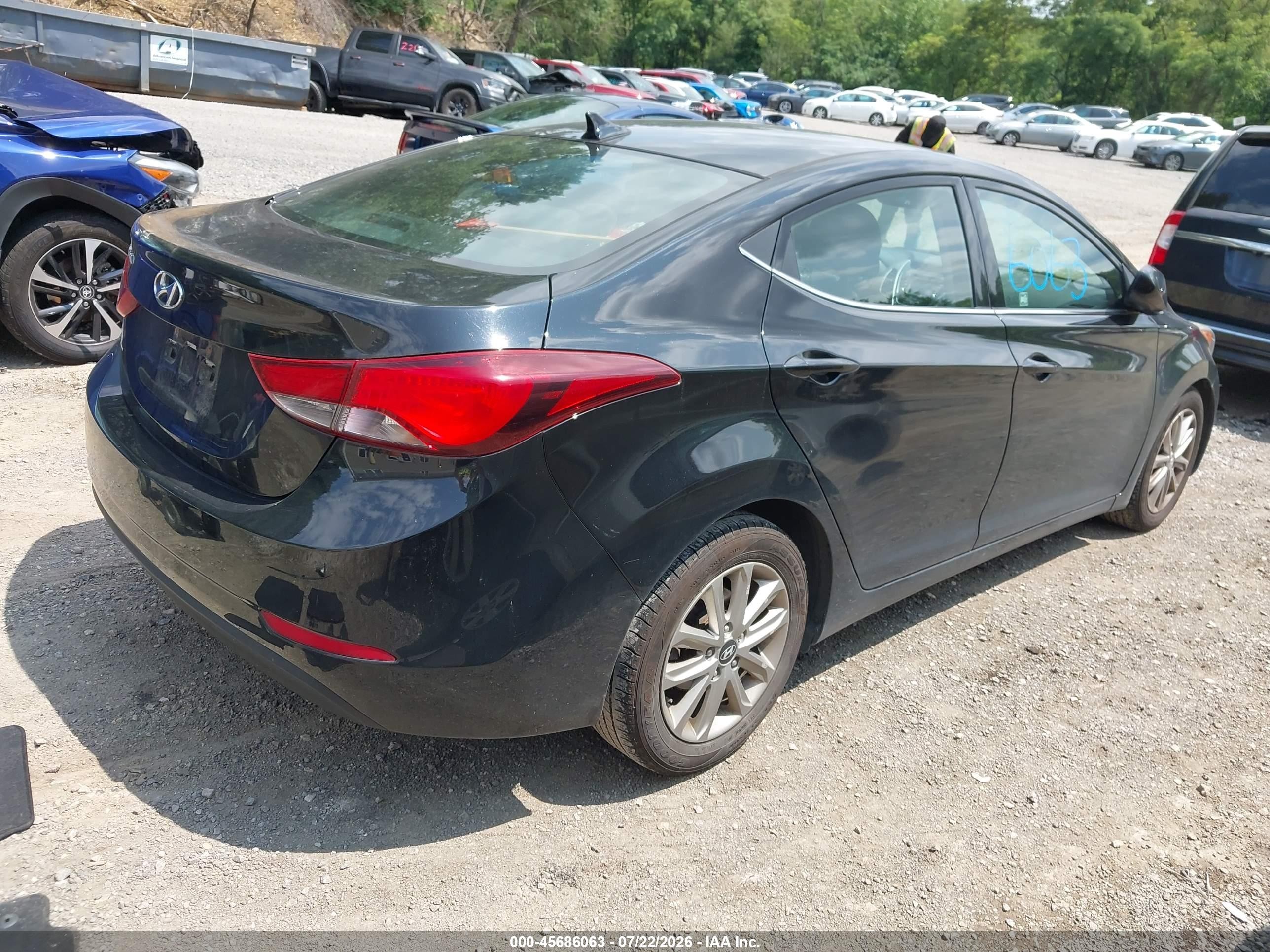 2015 Hyundai Elantra Se Black vin: 5NPDH4AE7FH605284