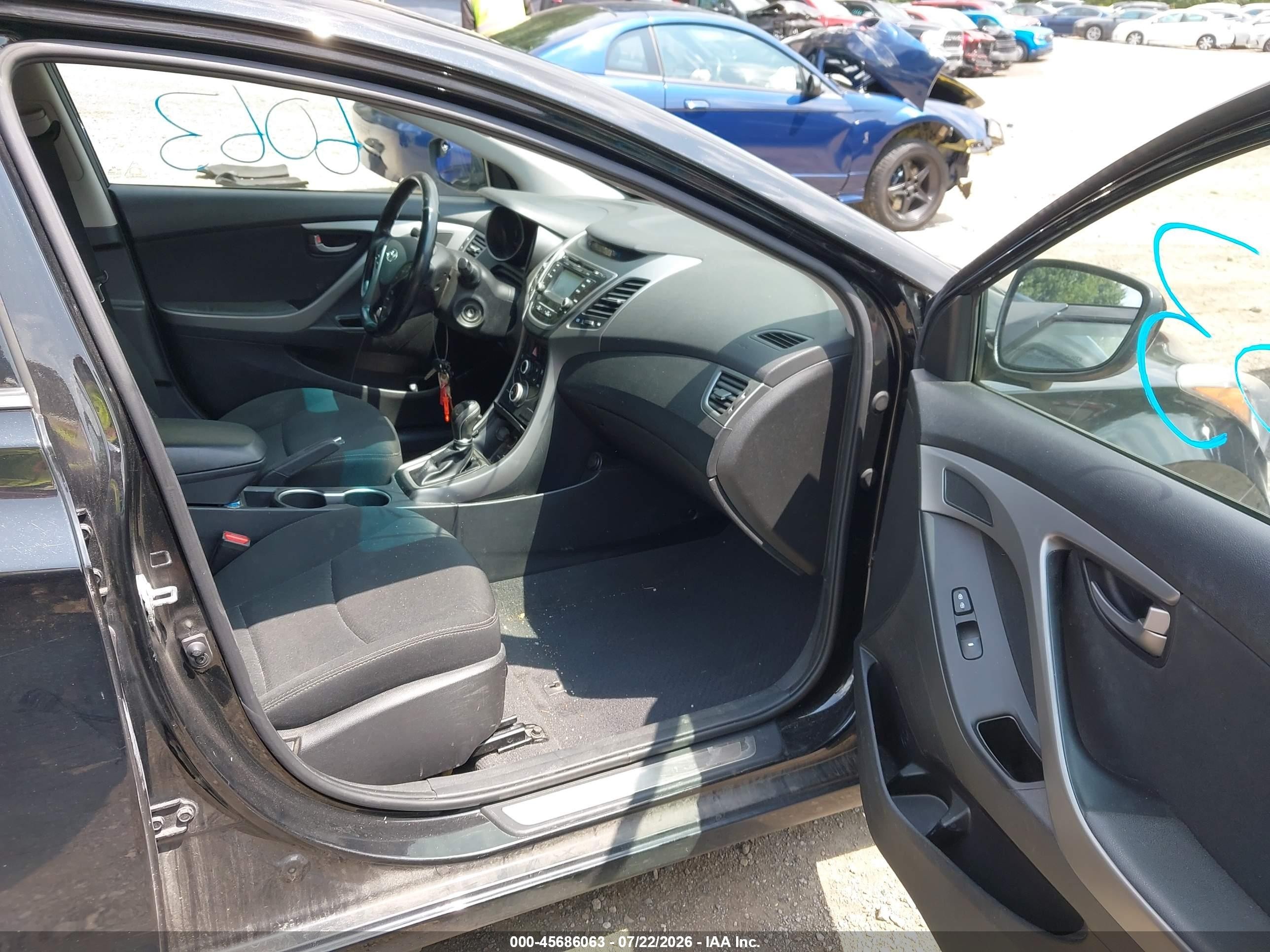 2015 Hyundai Elantra Se Black vin: 5NPDH4AE7FH605284