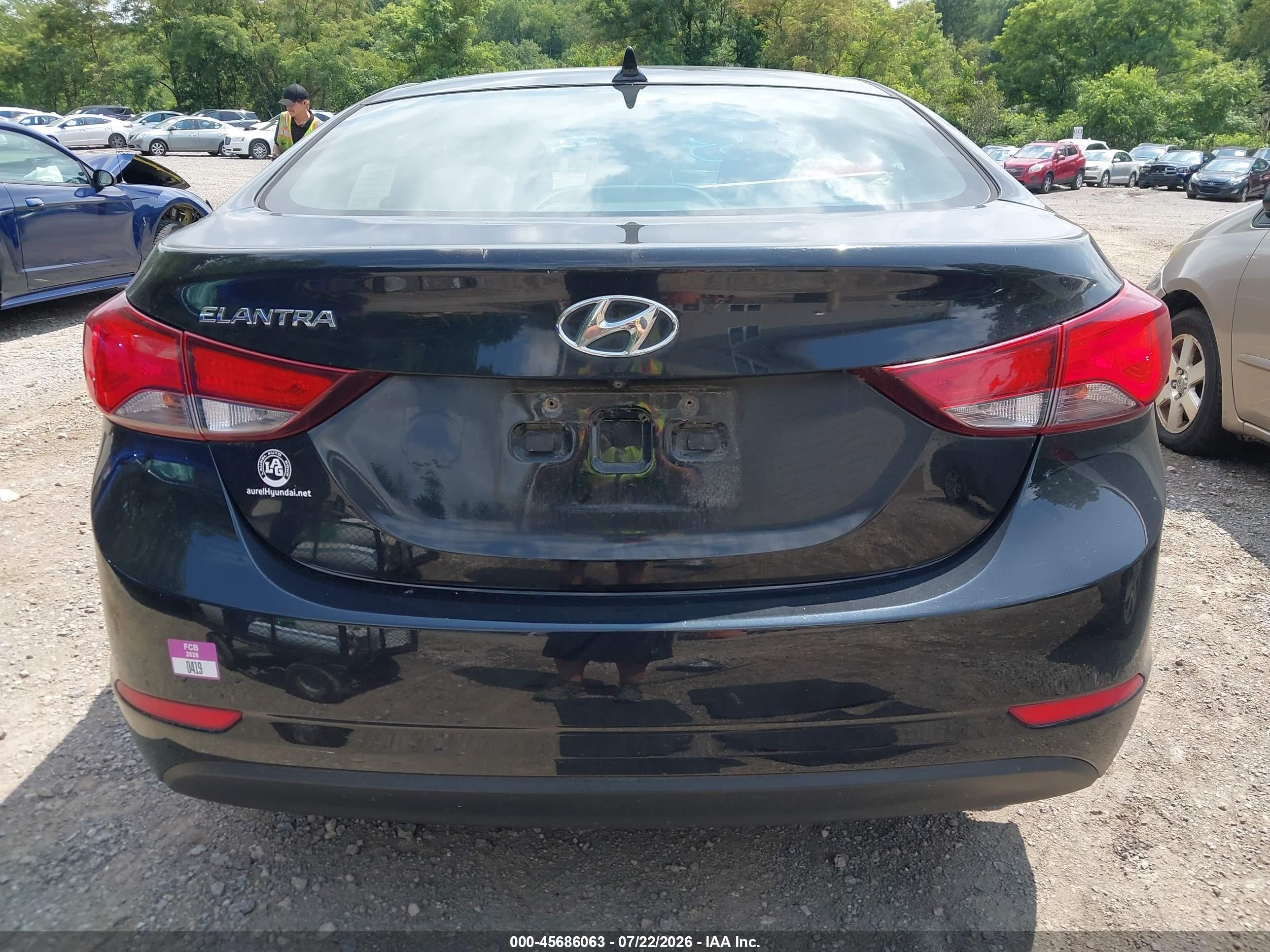 2015 Hyundai Elantra Se Black vin: 5NPDH4AE7FH605284