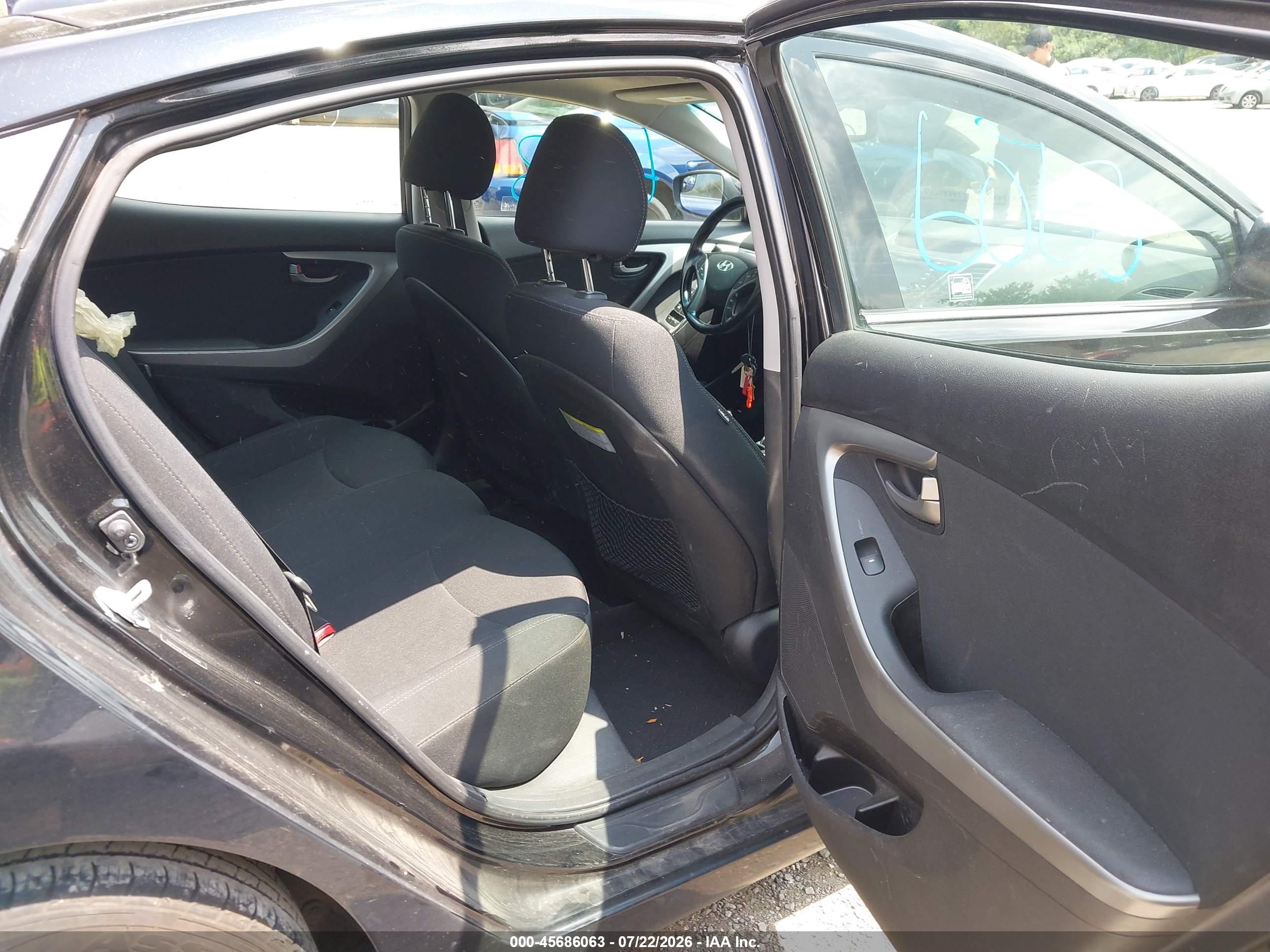 2015 Hyundai Elantra Se Black vin: 5NPDH4AE7FH605284