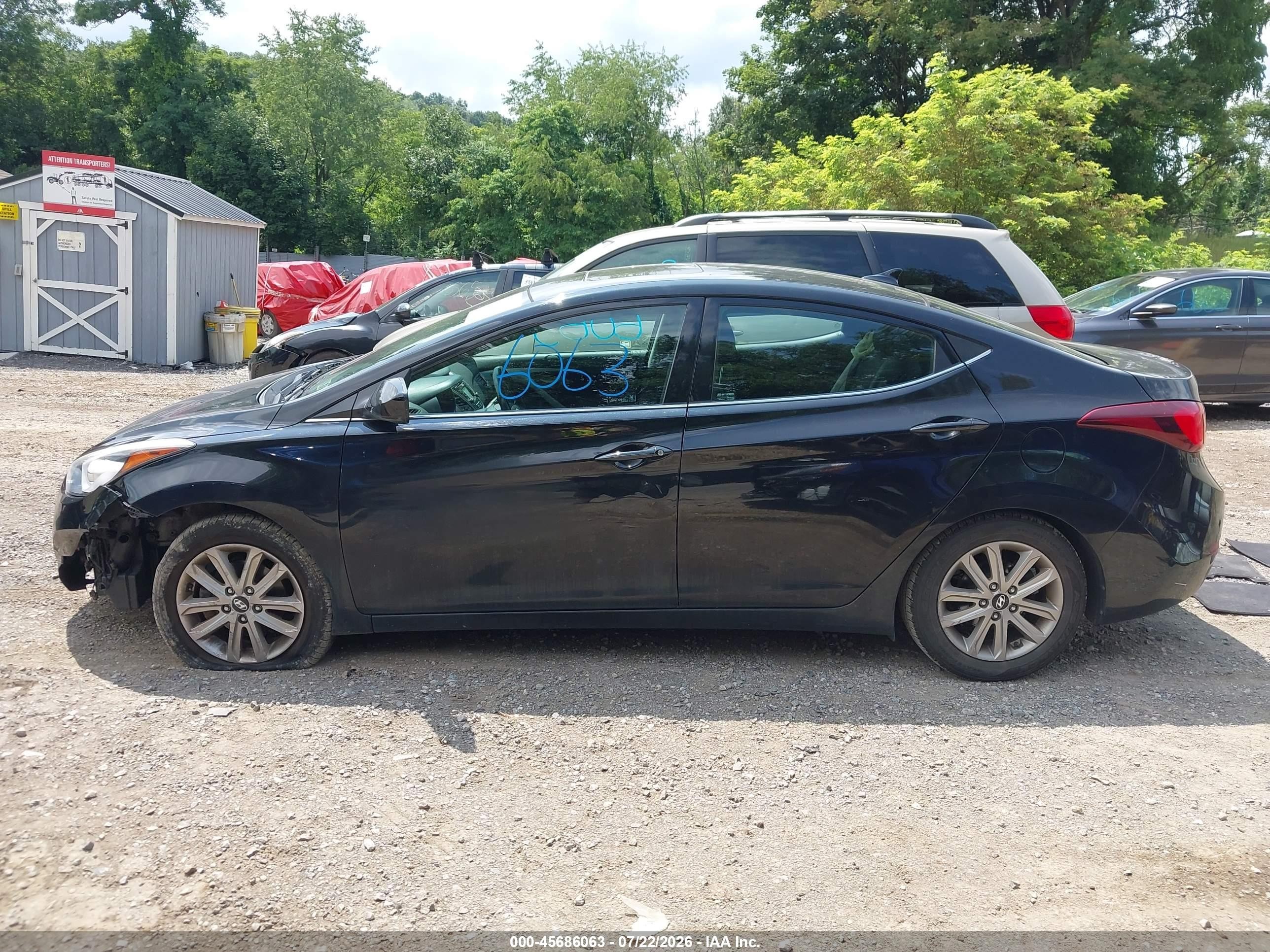 2015 Hyundai Elantra Se Black vin: 5NPDH4AE7FH605284