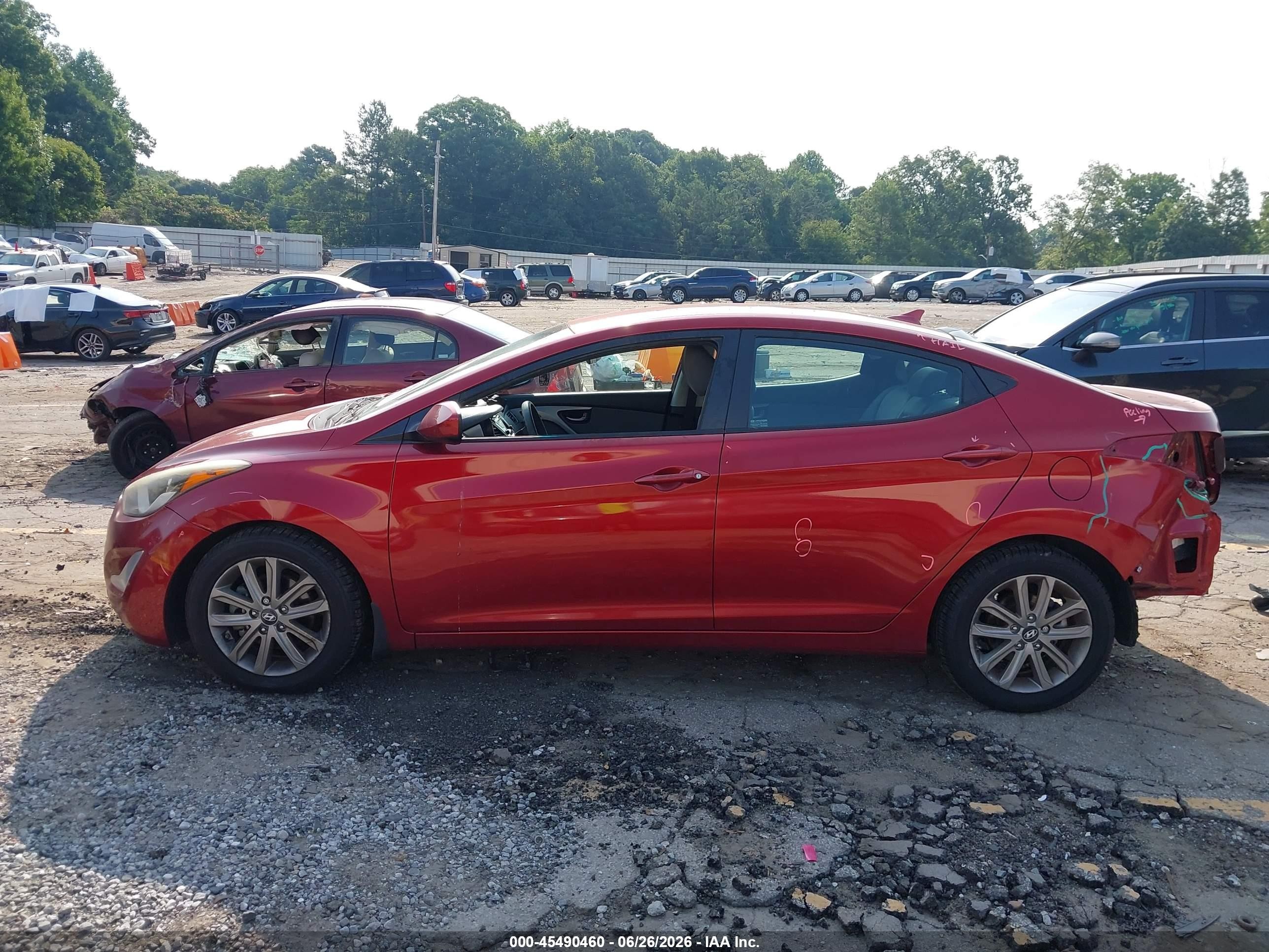 2015 Hyundai Elantra Se Red vin: 5NPDH4AE7FH612428