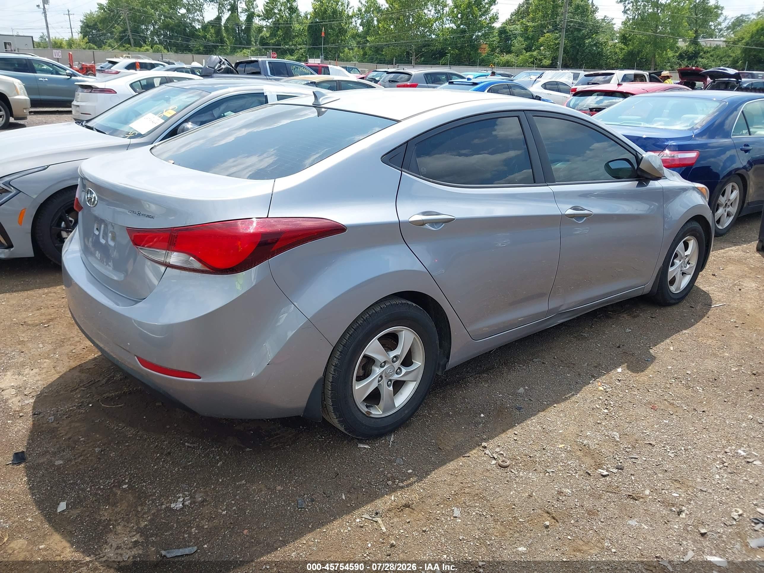2015 Hyundai Elantra Se Silver vin: 5NPDH4AE7FH617905