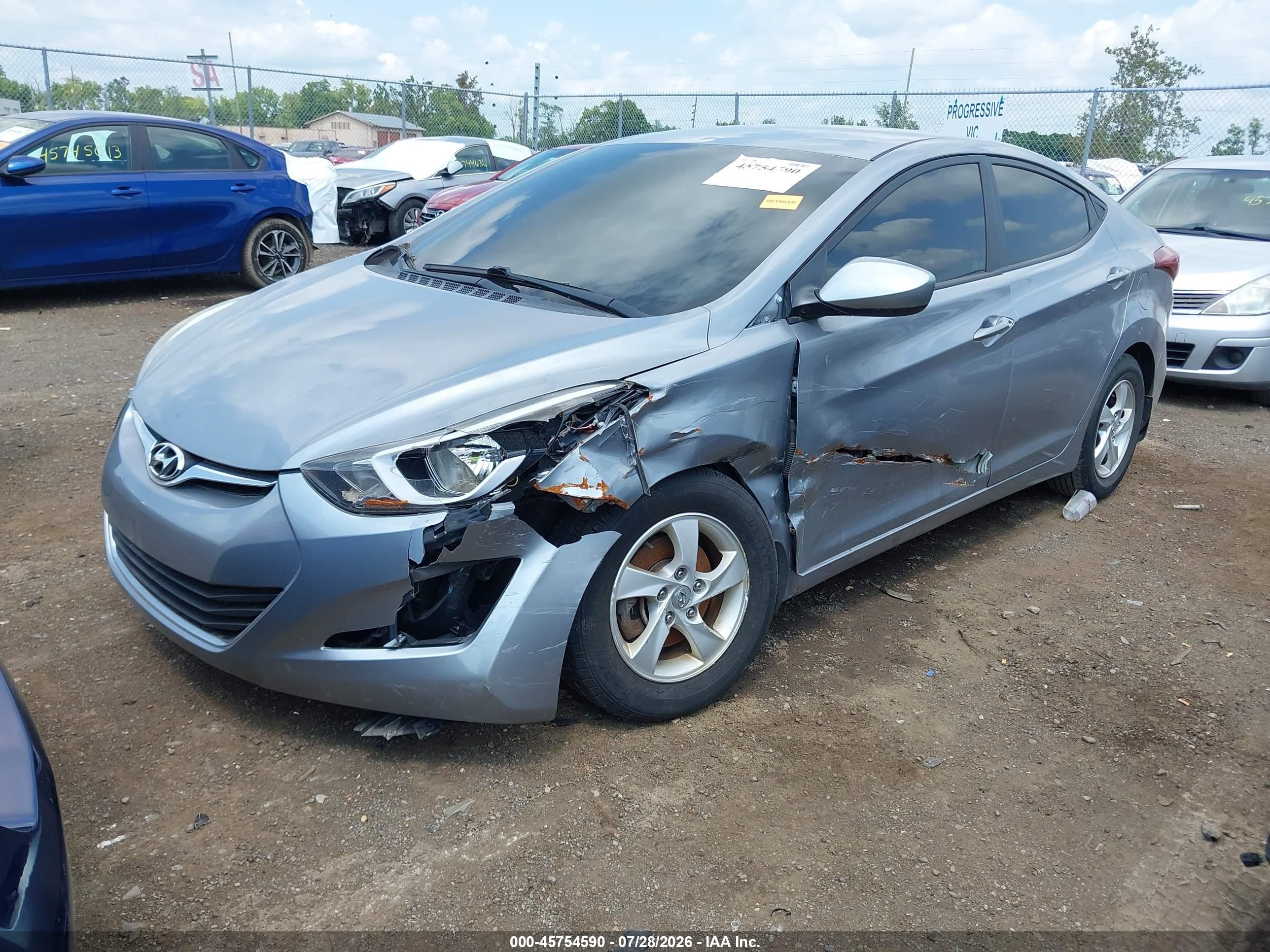 2015 Hyundai Elantra Se Silver vin: 5NPDH4AE7FH617905