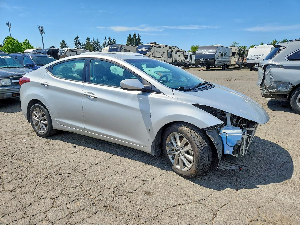2015 Hyundai Elantra Se Silver vin: 5NPDH4AE7FH618827