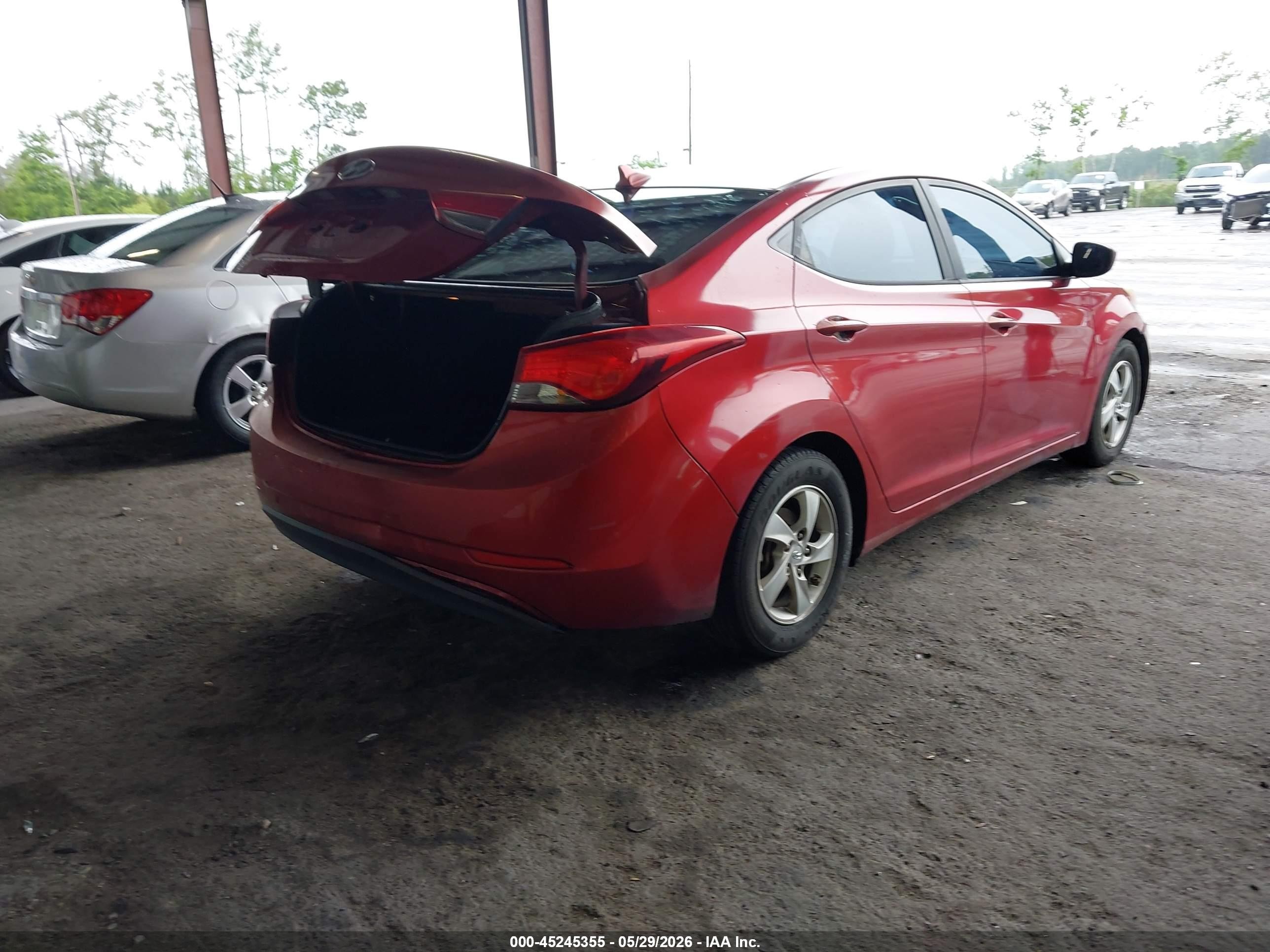 2015 Hyundai Elantra Se Burgundy vin: 5NPDH4AE7FH623932