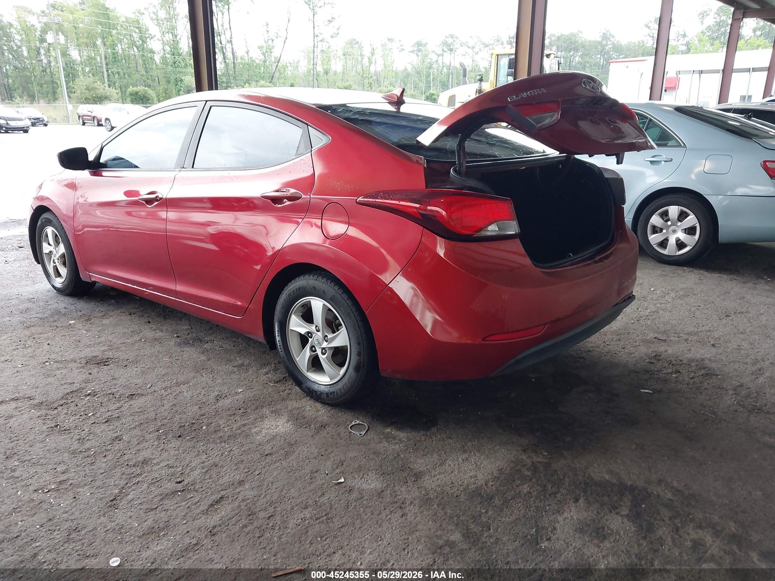 2015 Hyundai Elantra Se Burgundy vin: 5NPDH4AE7FH623932
