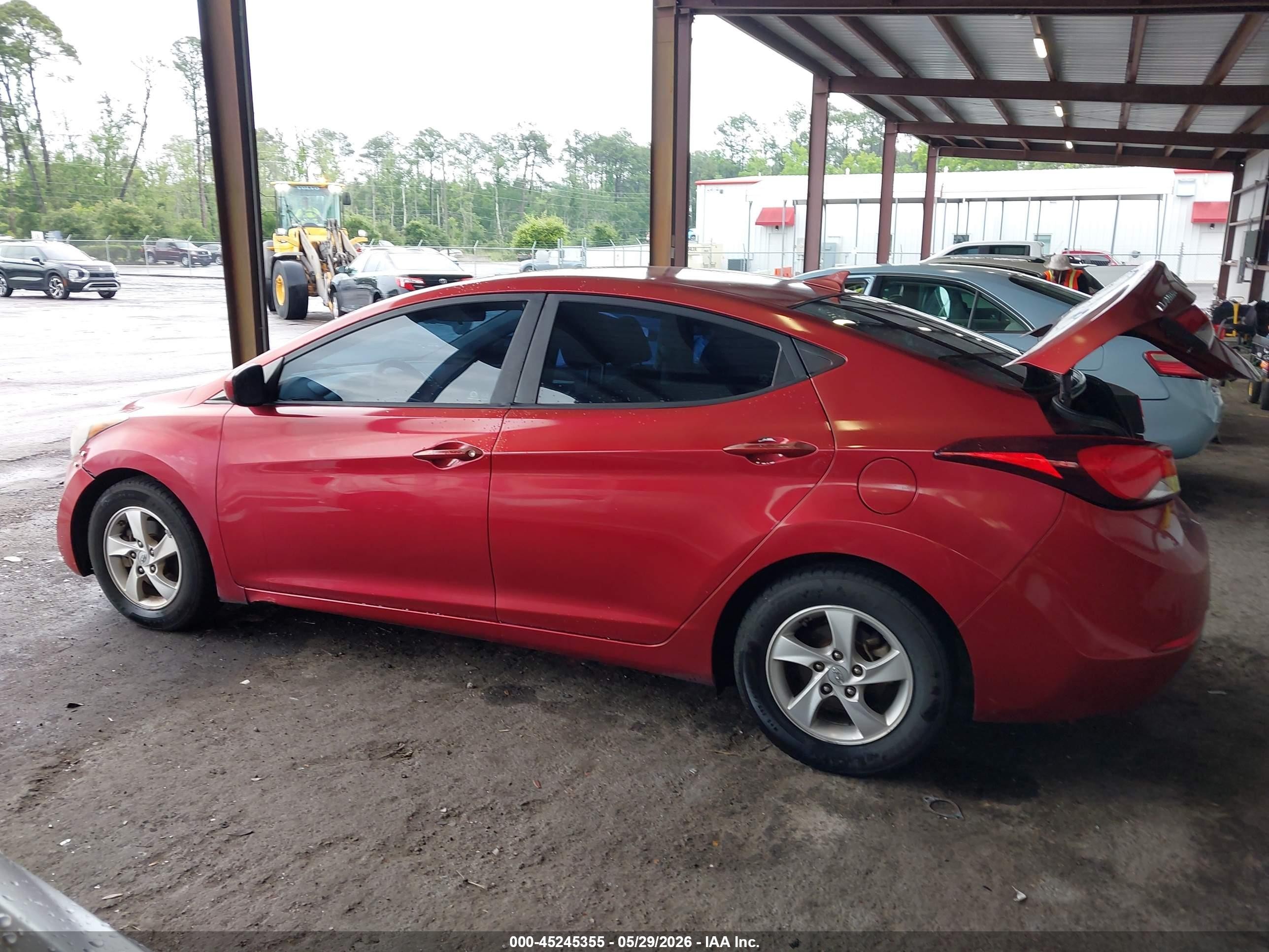 2015 Hyundai Elantra Se Burgundy vin: 5NPDH4AE7FH623932