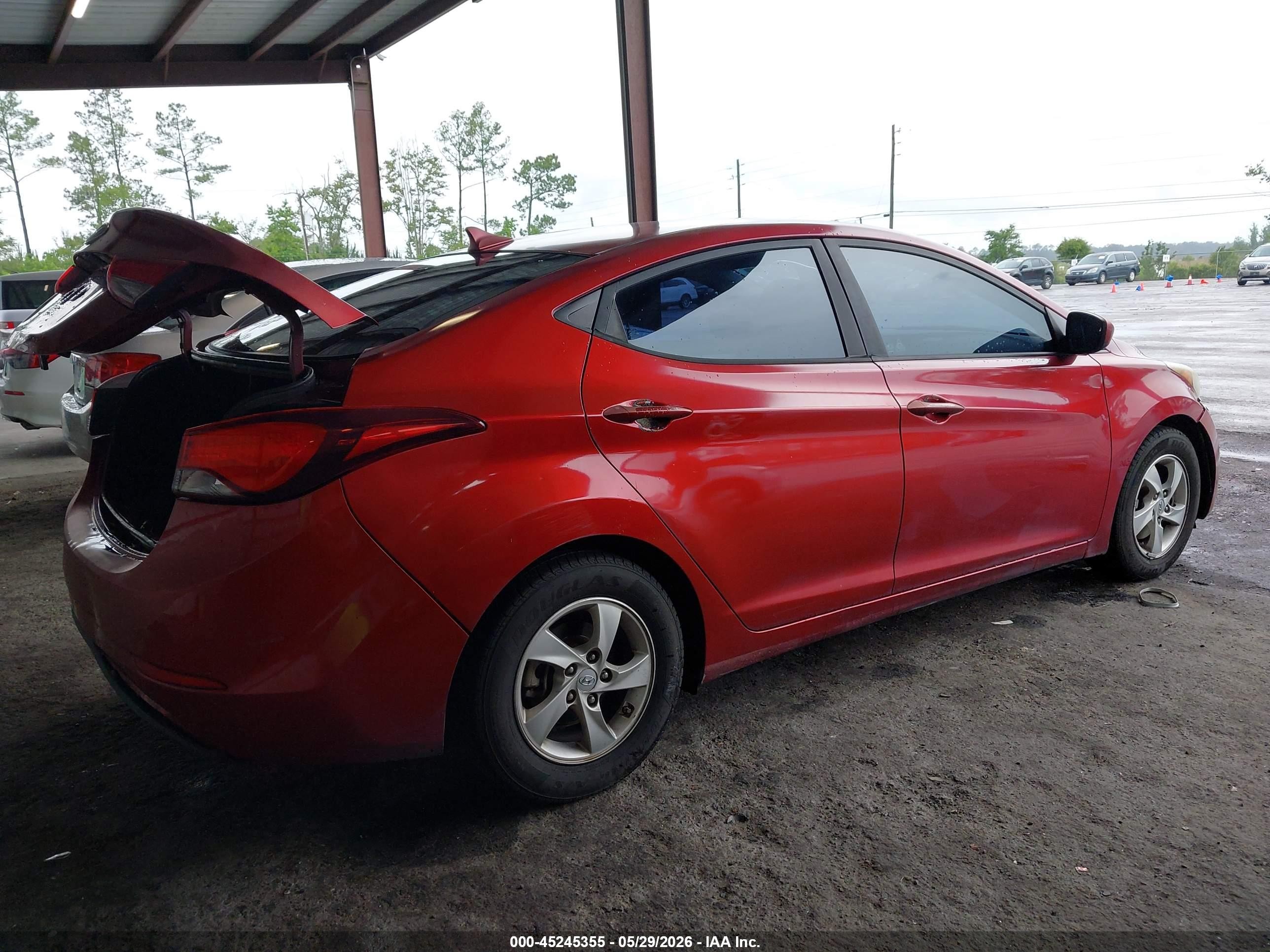 2015 Hyundai Elantra Se Burgundy vin: 5NPDH4AE7FH623932
