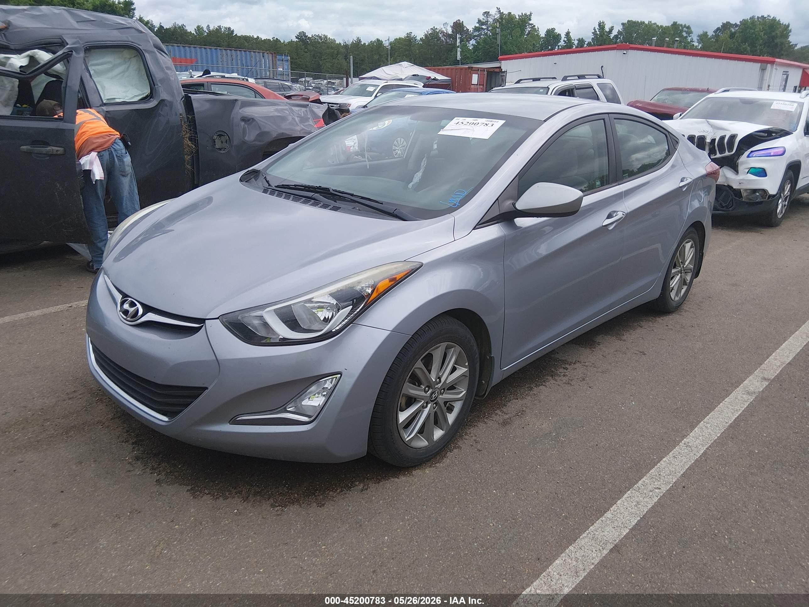 2015 Hyundai Elantra Se Серебряный vin: 5NPDH4AE7FH624594