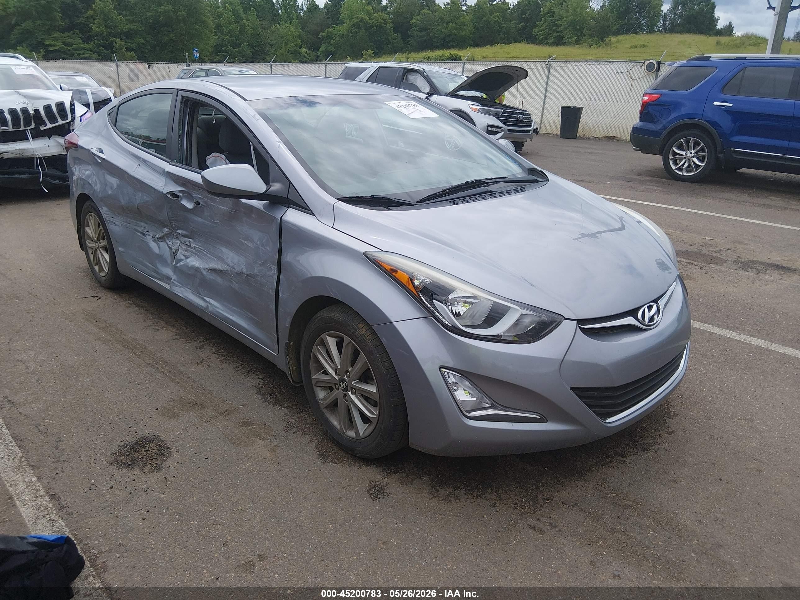 2015 Hyundai Elantra Se Серебряный vin: 5NPDH4AE7FH624594