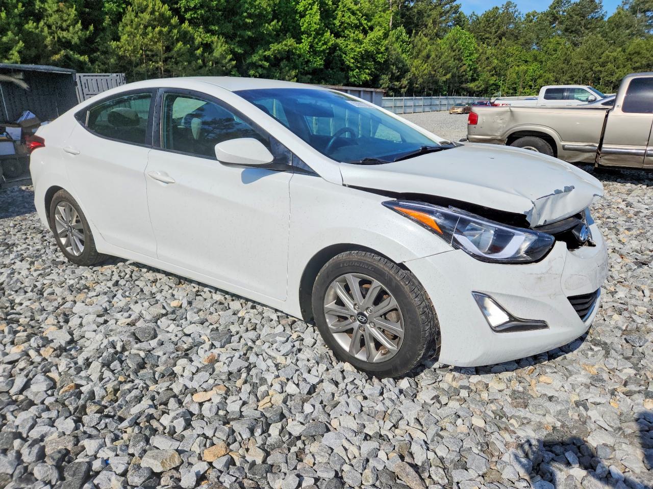 2015 Hyundai Elantra Se White vin: 5NPDH4AE7FH625549