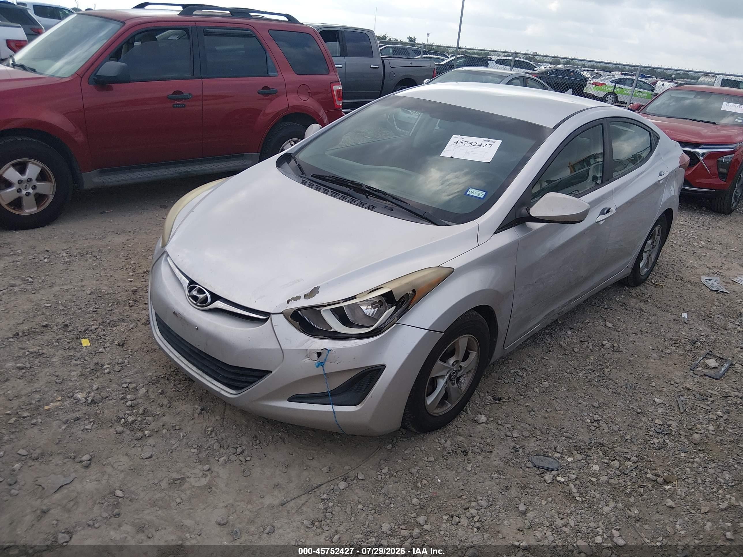 2015 Hyundai Elantra Se Silver vin: 5NPDH4AE7FH633926