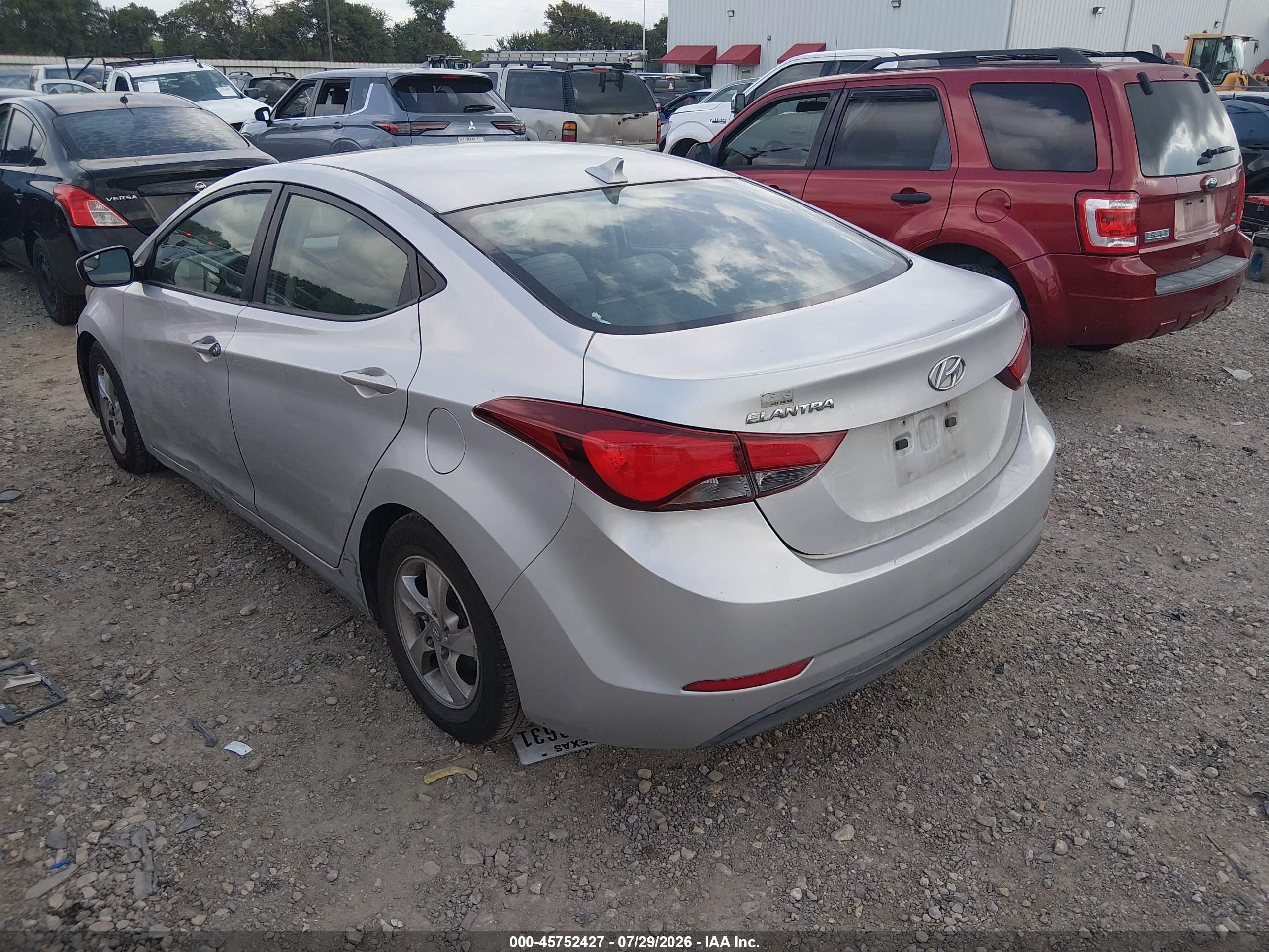 2015 Hyundai Elantra Se Silver vin: 5NPDH4AE7FH633926