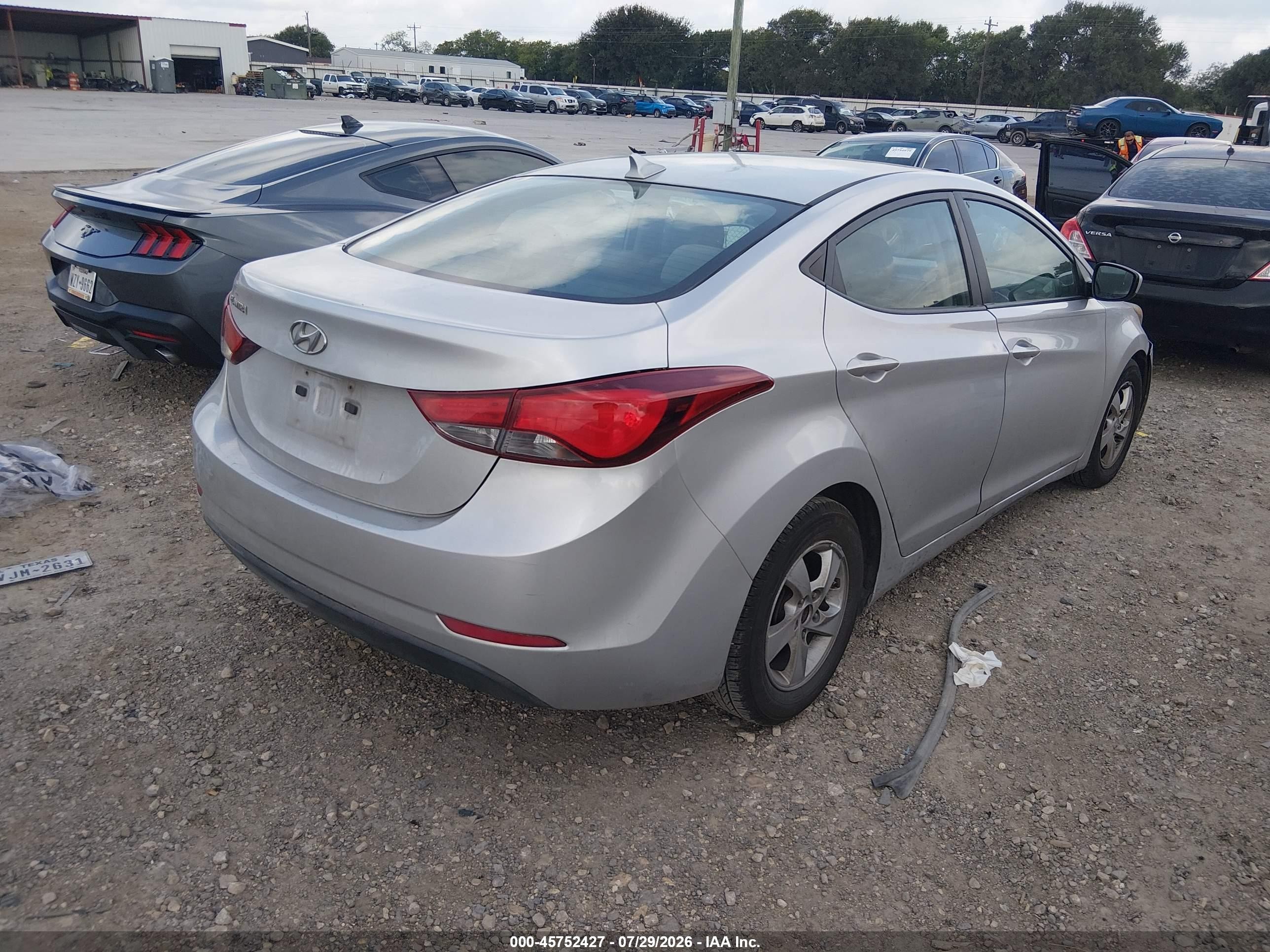 2015 Hyundai Elantra Se Silver vin: 5NPDH4AE7FH633926