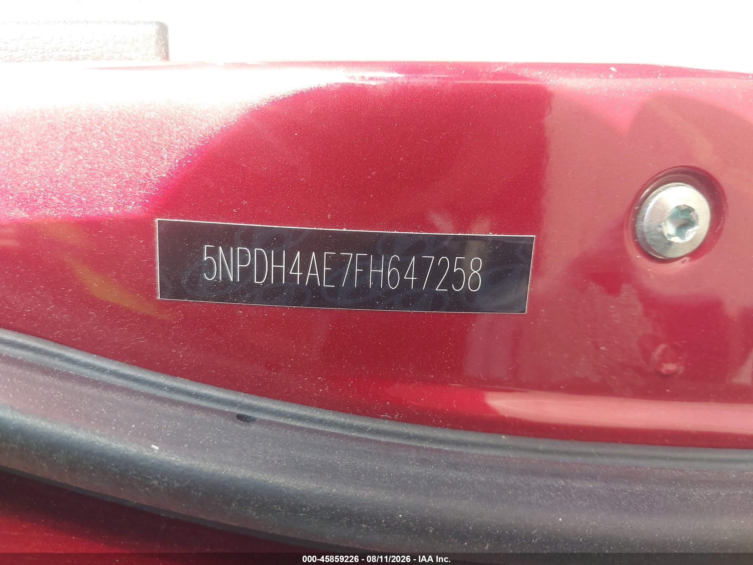 2015 Hyundai Elantra Se Темно-бордовый vin: 5NPDH4AE7FH647258