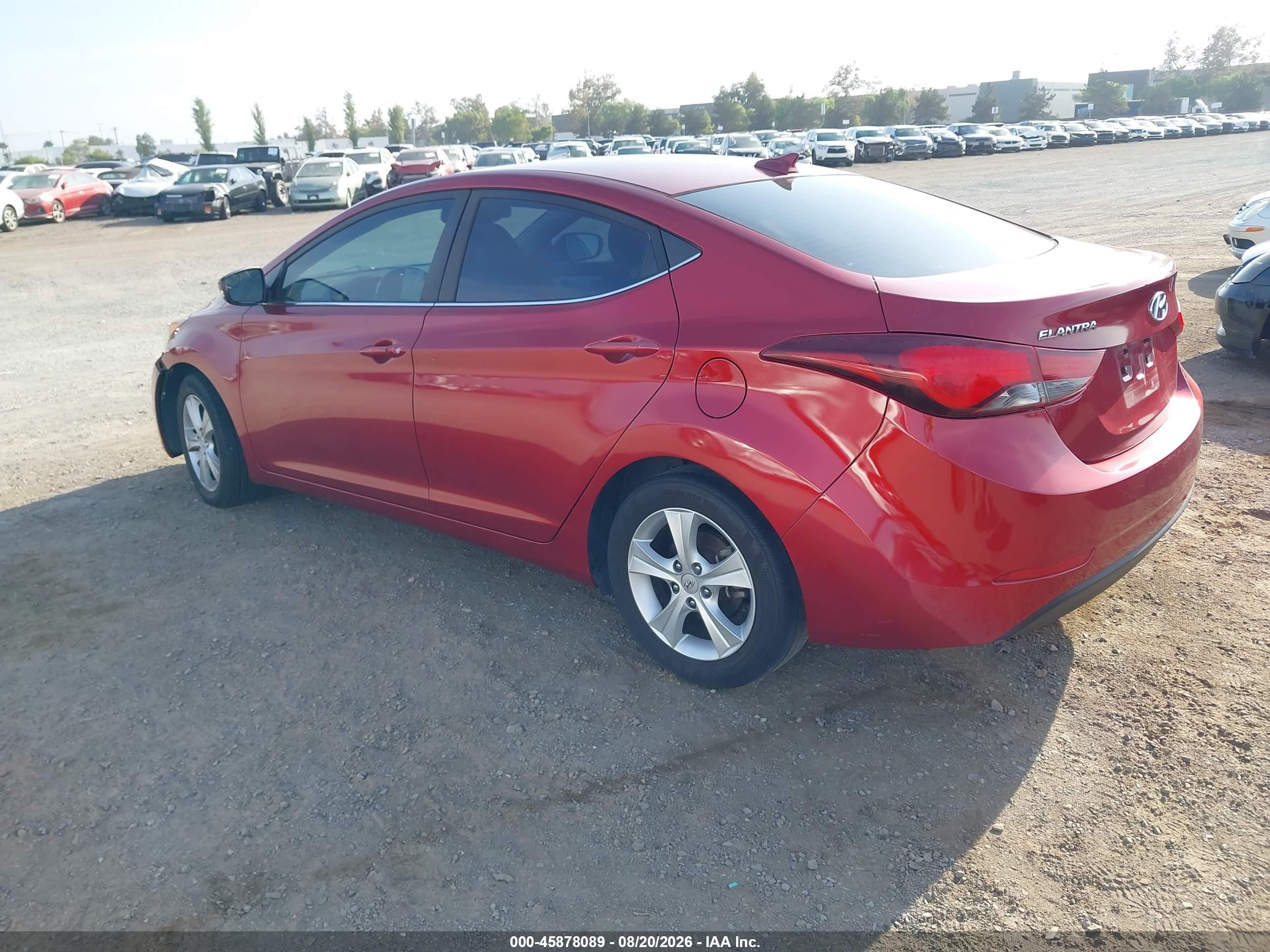 2016 Hyundai Elantra Value Edition Red vin: 5NPDH4AE7GH785092