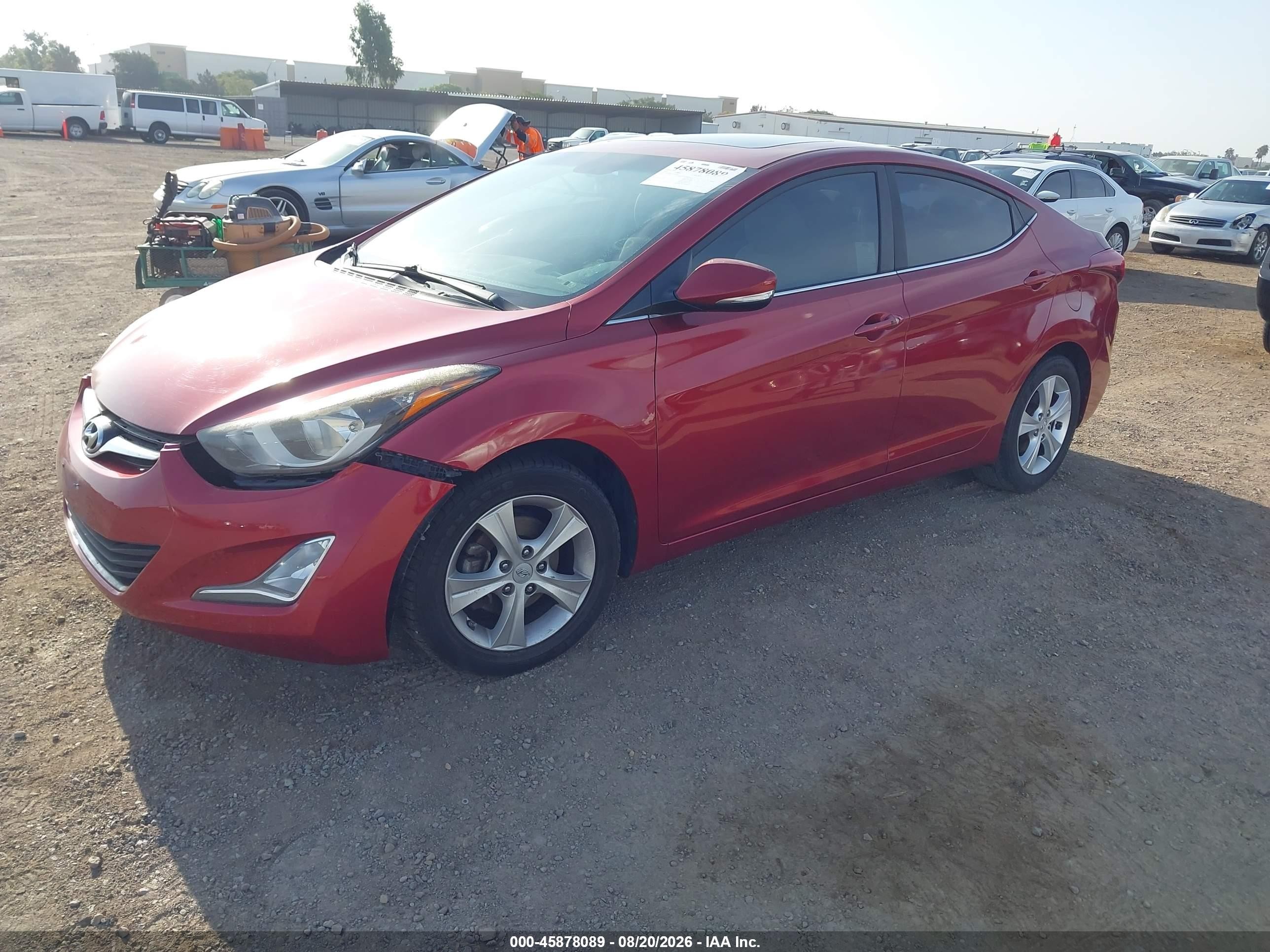 2016 Hyundai Elantra Value Edition Red vin: 5NPDH4AE7GH785092