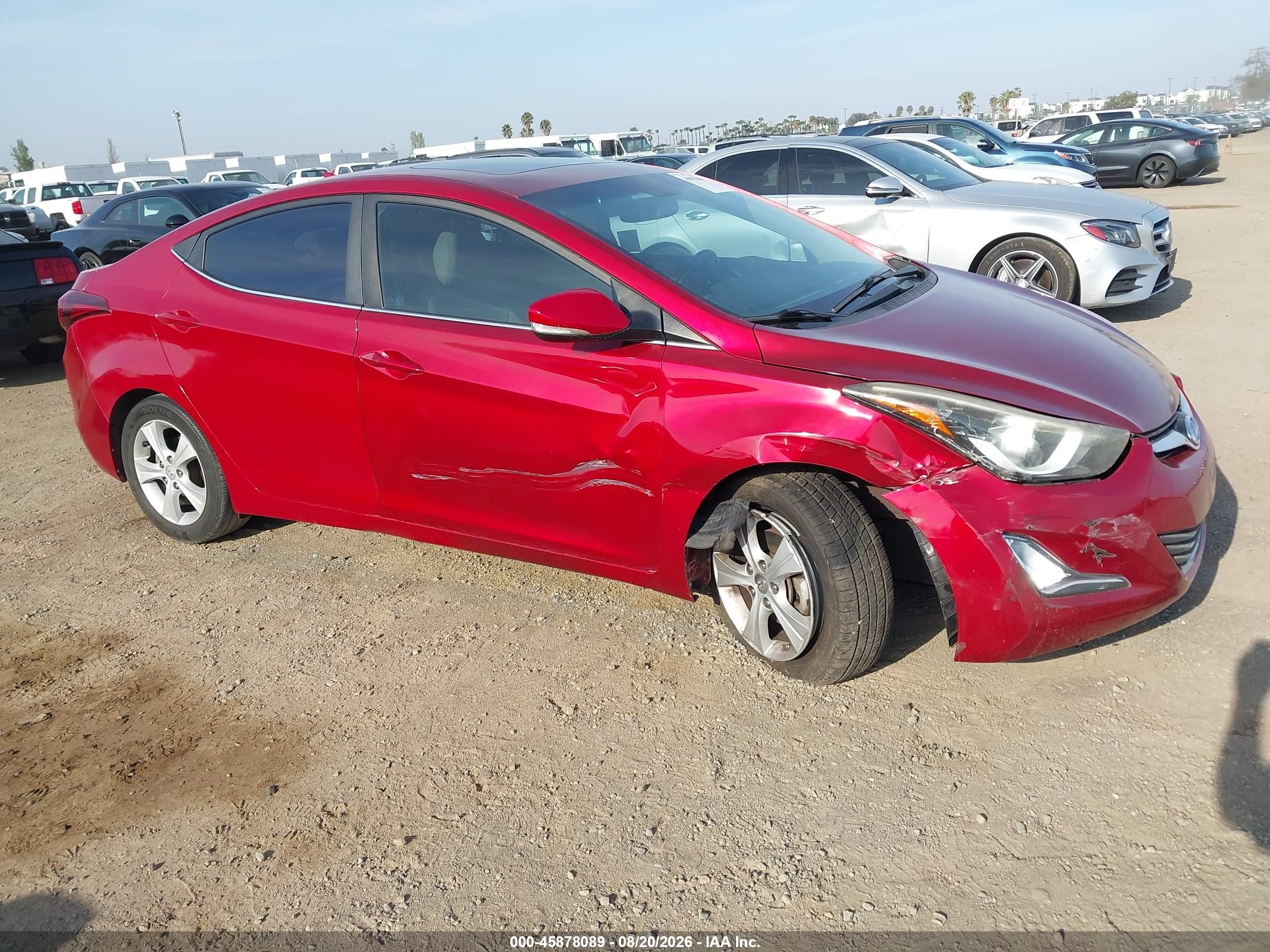 2016 Hyundai Elantra Value Edition Red vin: 5NPDH4AE7GH785092