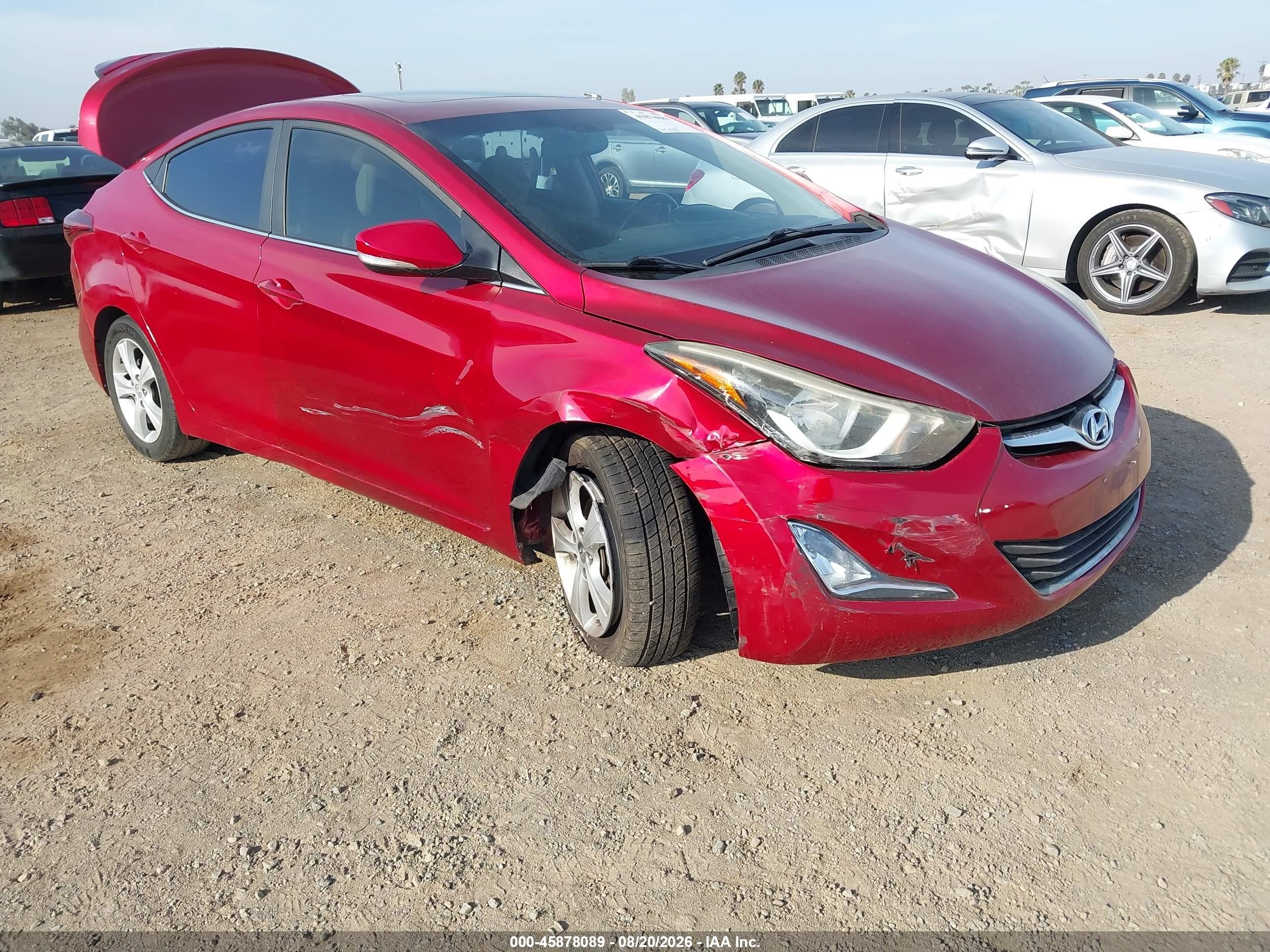 2016 Hyundai Elantra Value Edition Red vin: 5NPDH4AE7GH785092