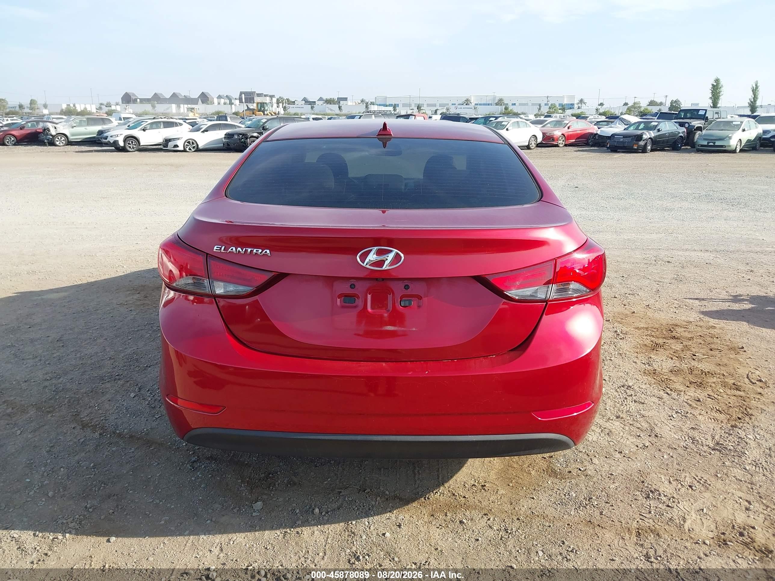 2016 Hyundai Elantra Value Edition Red vin: 5NPDH4AE7GH785092
