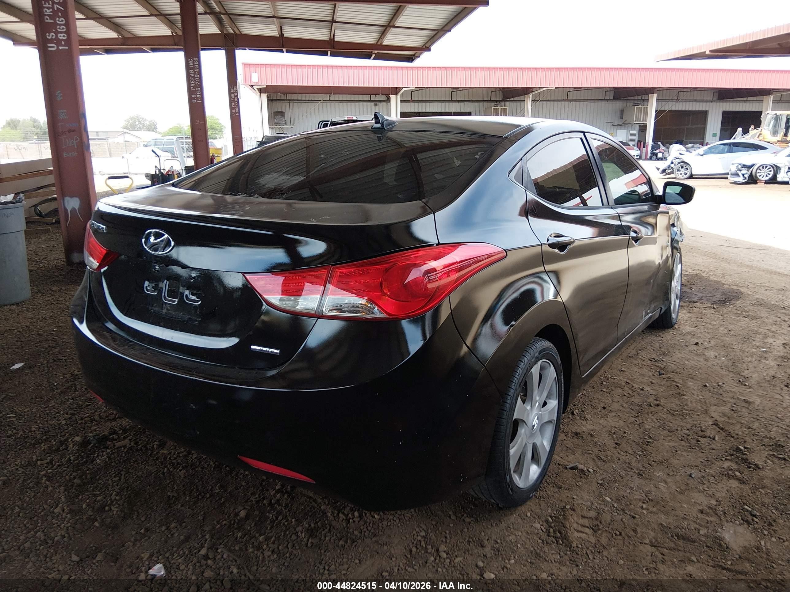 2011 Hyundai Elantra Limited Черный vin: 5NPDH4AE8BH005531