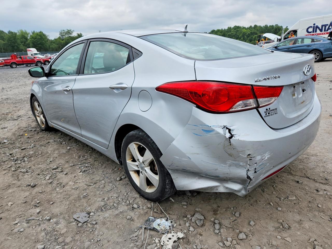 2011 Hyundai Elantra Gls Silver vin: 5NPDH4AE8BH007280